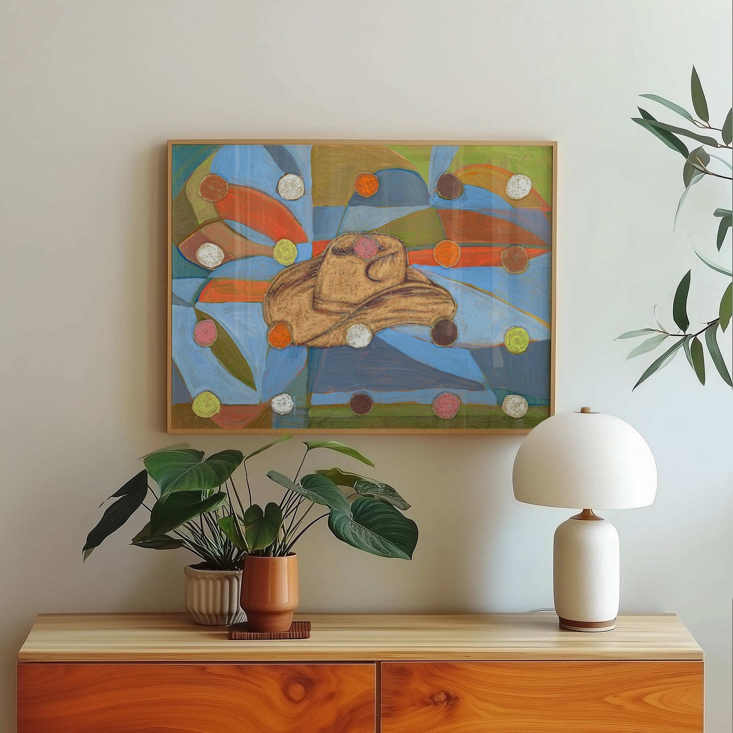 Cowboy Hat Collage Art Print