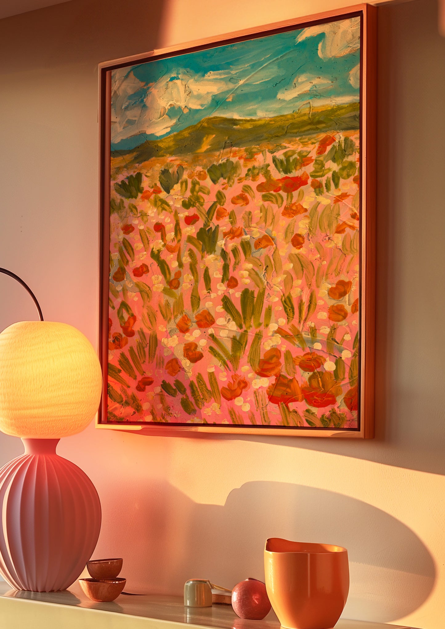 Impressionist California Poppy Wildflower Painting Print