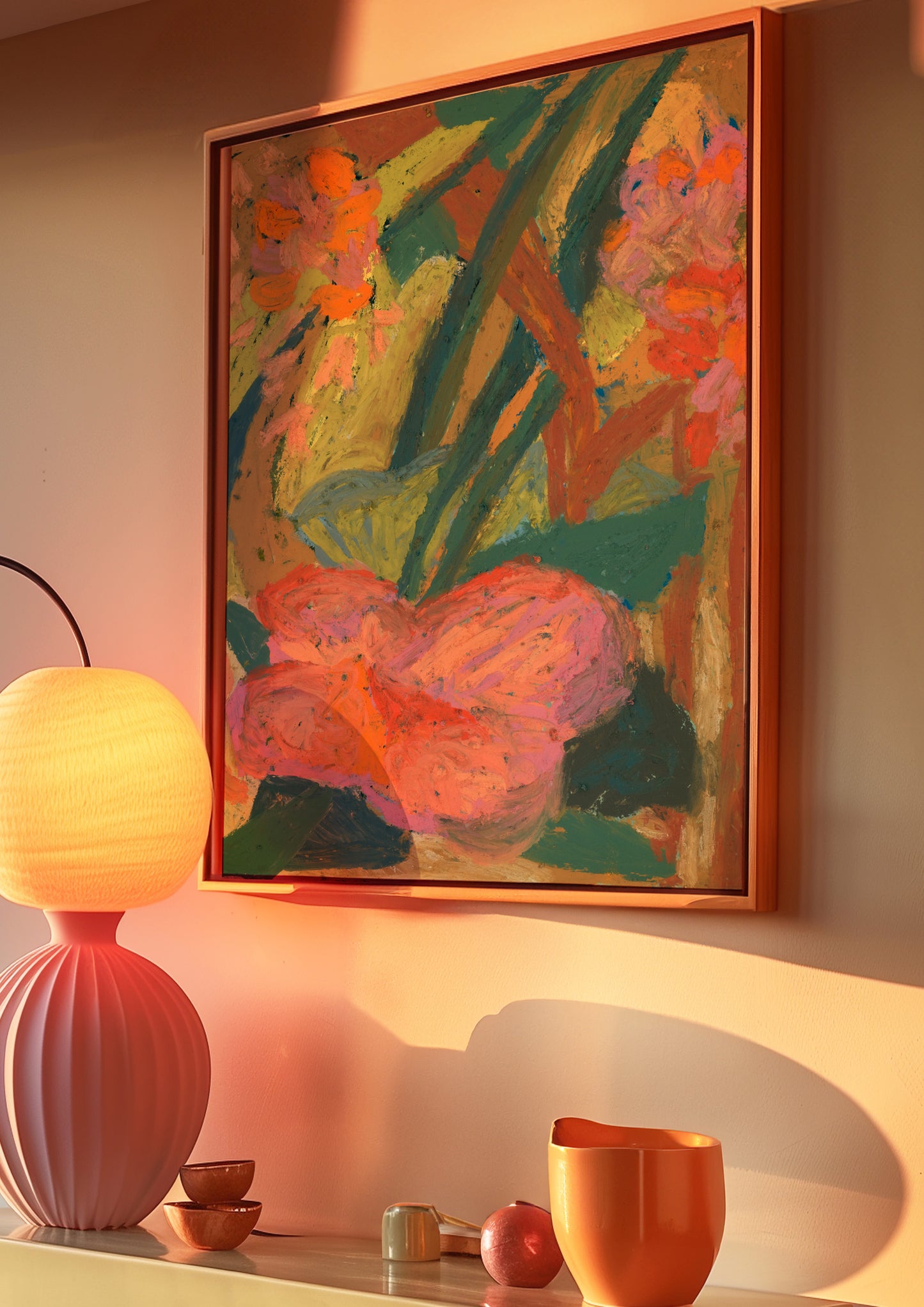 Oil Pastel Flower Print