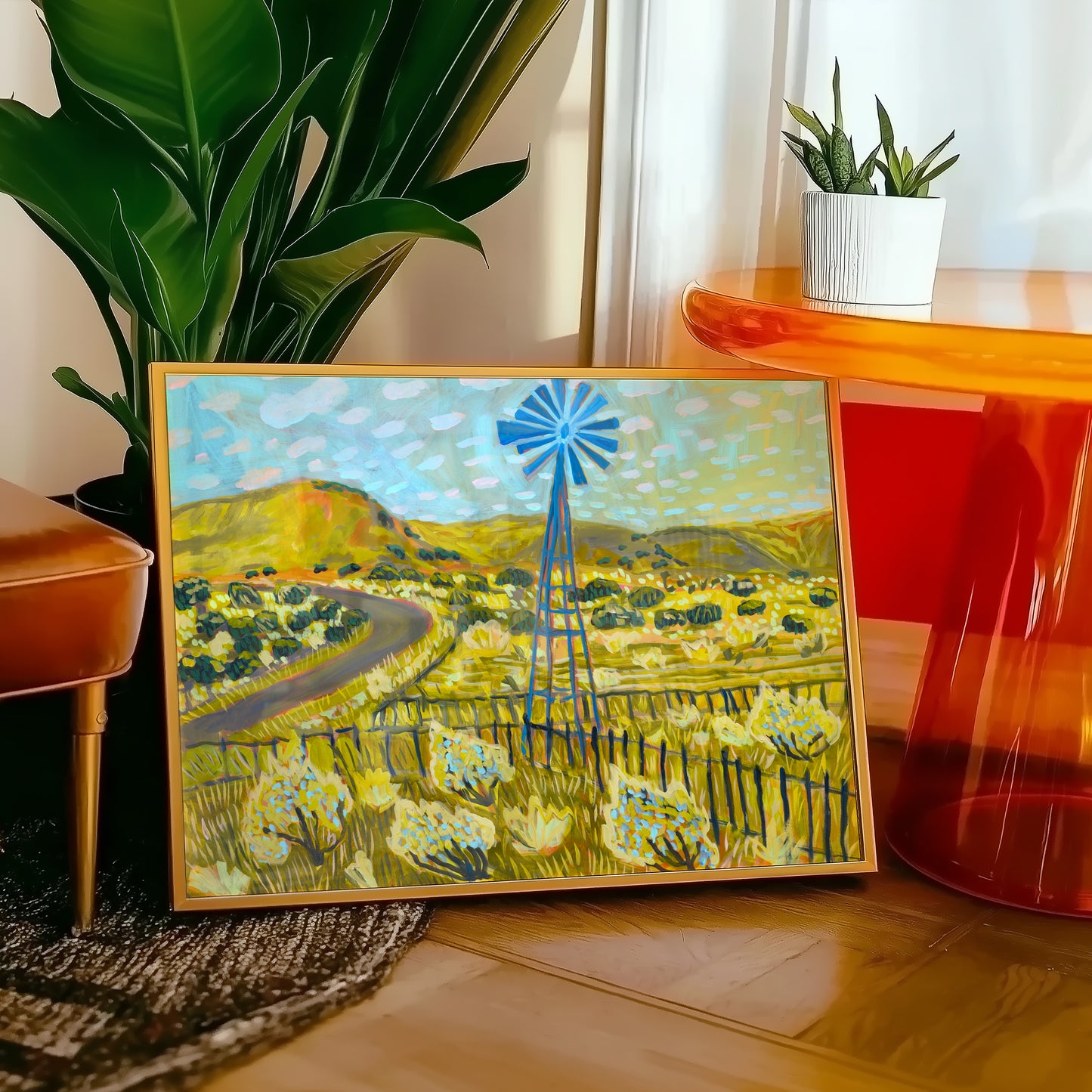 Texas Hill Country Ranch Windmill Art Print