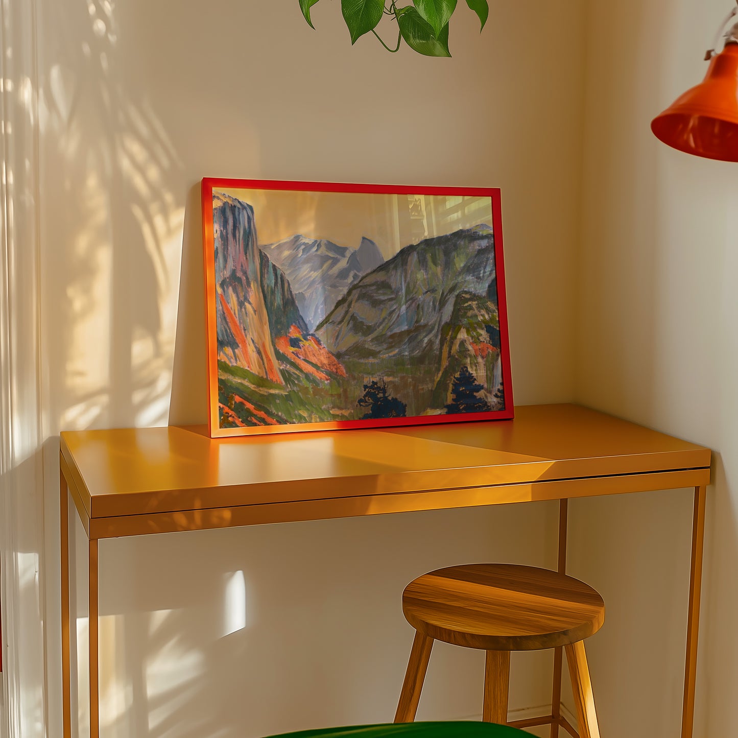 Yosemite National Park Midcentury Abstract Print