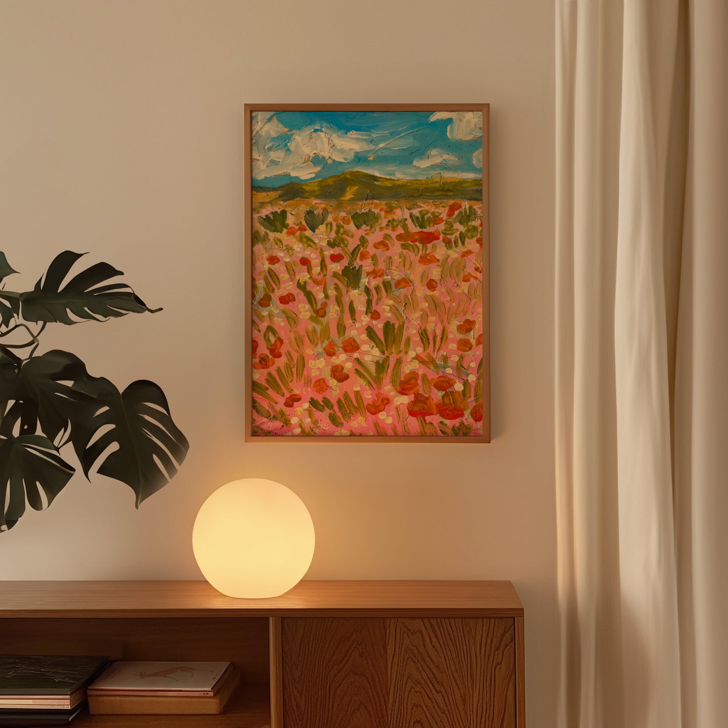 Impressionist California Poppy Wildflower Painting Print