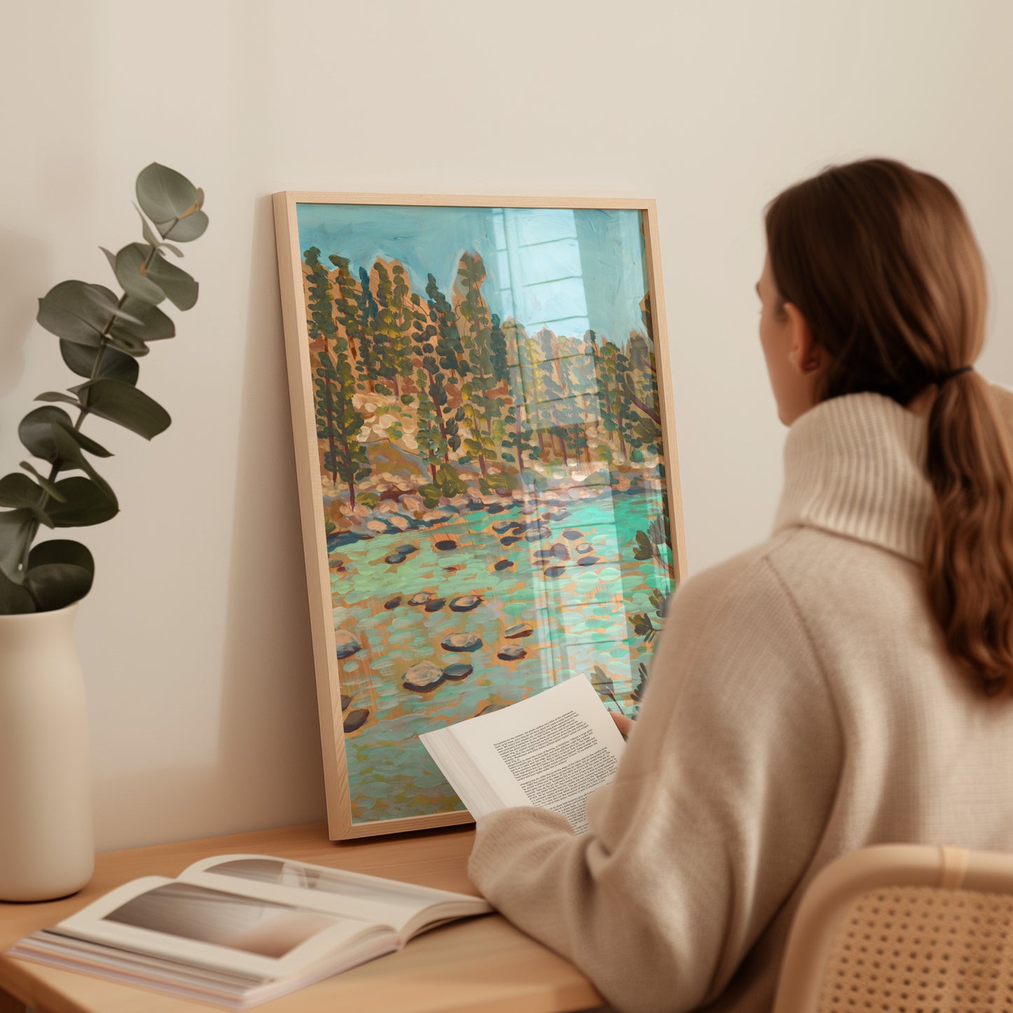 Turquoise Waters of Lake Tahoe California Art Print