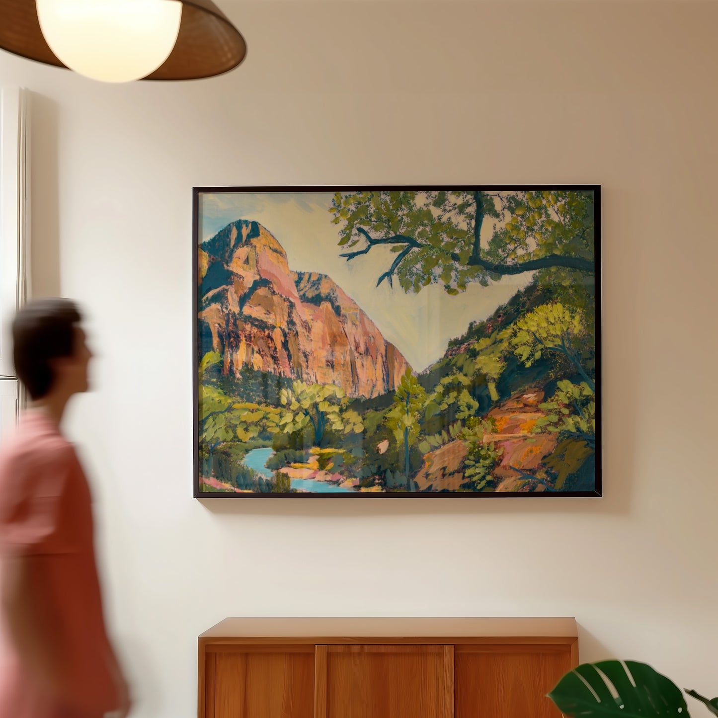 Zion Desert Landscape Collage Print