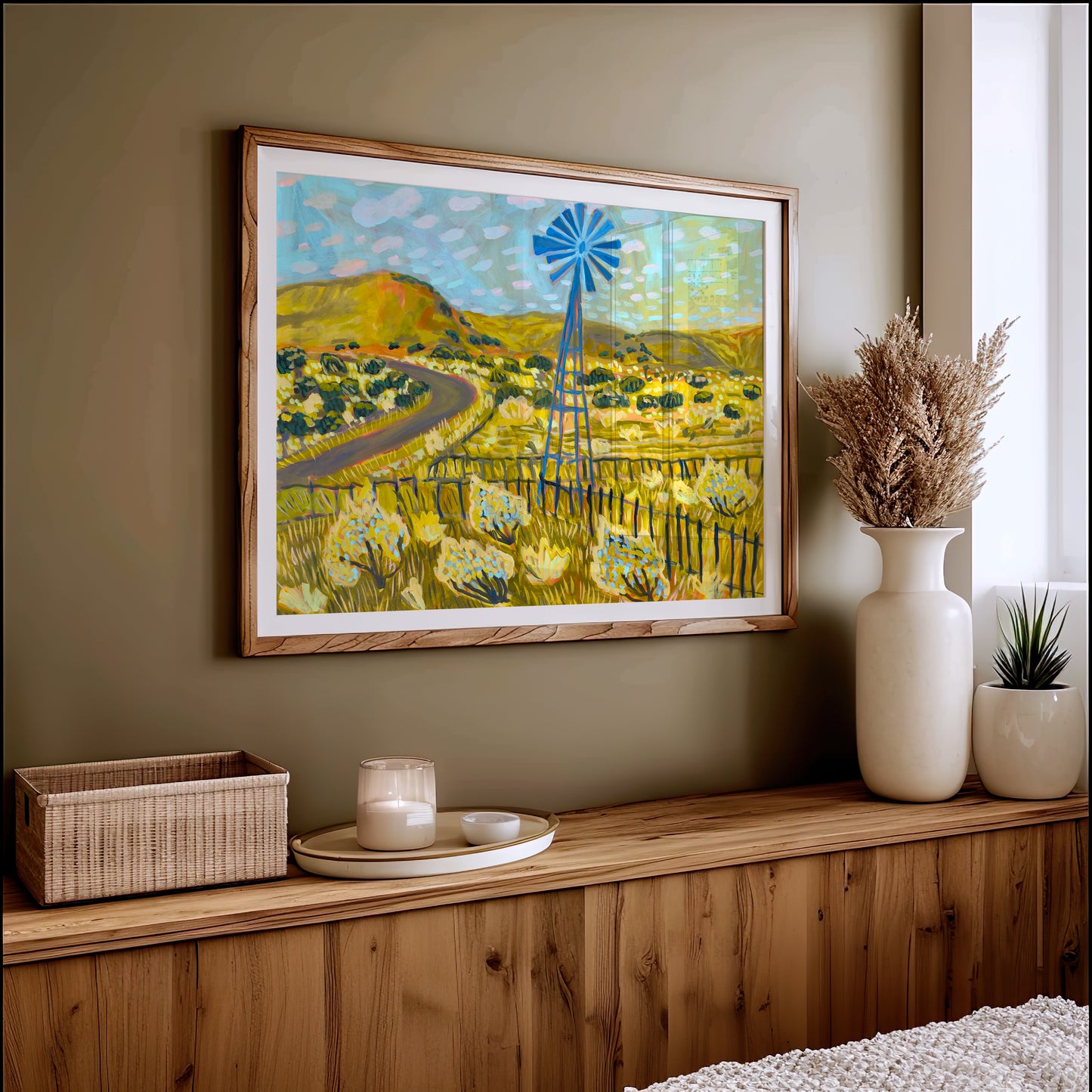 Texas Hill Country Ranch Windmill Art Print