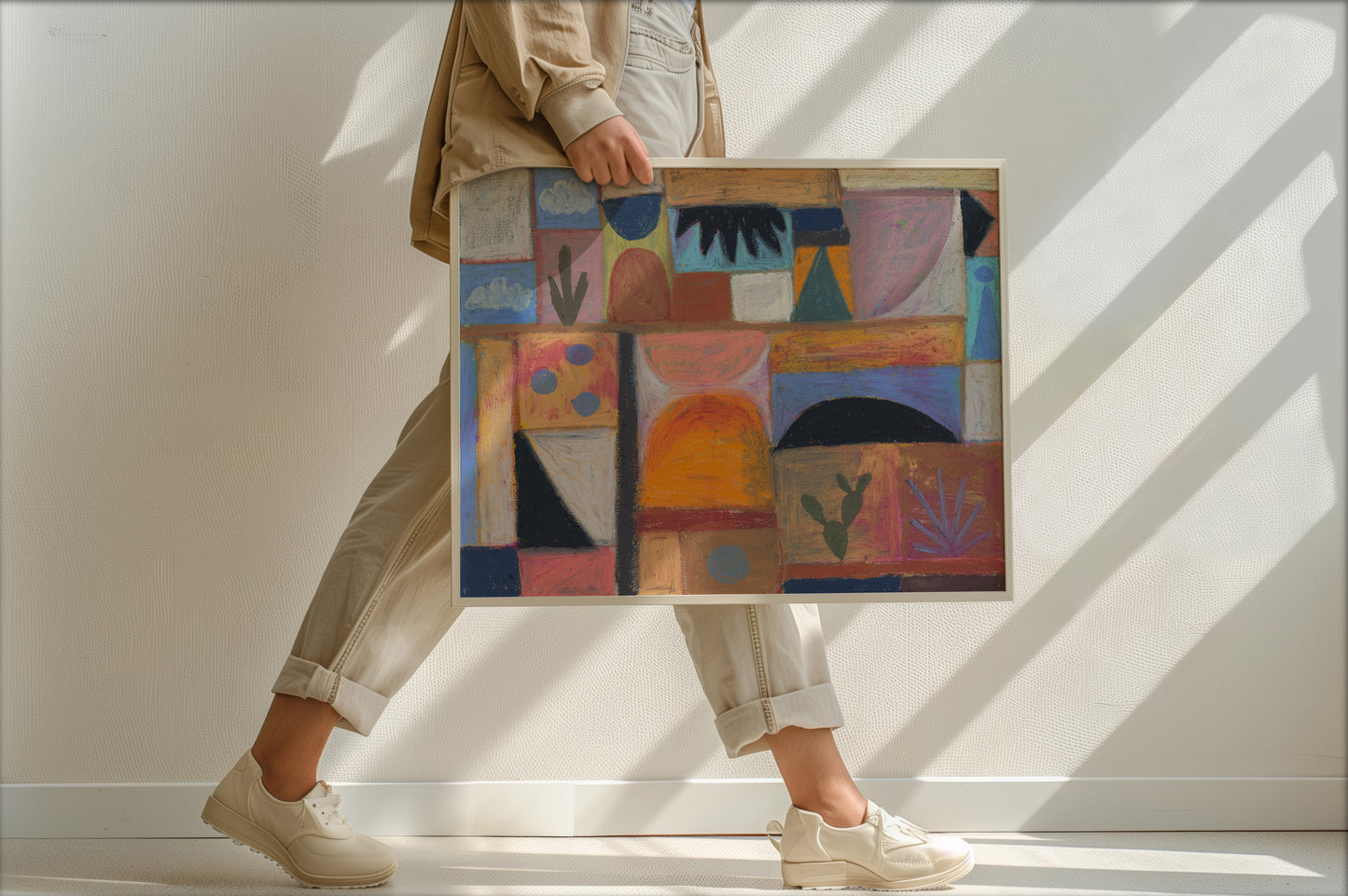 Southwestern Midcentury Collage Vintage Art Print