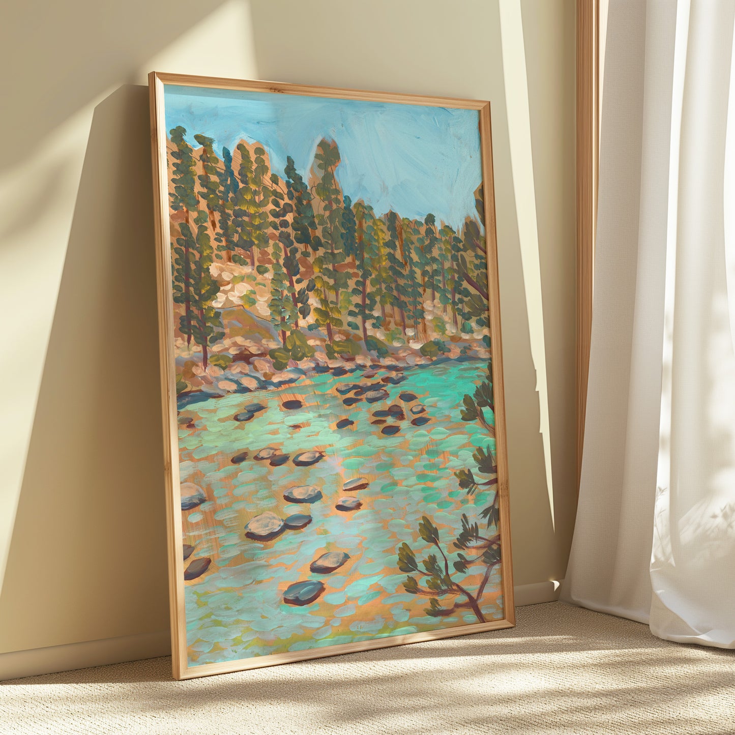 Turquoise Waters of Lake Tahoe California Art Print