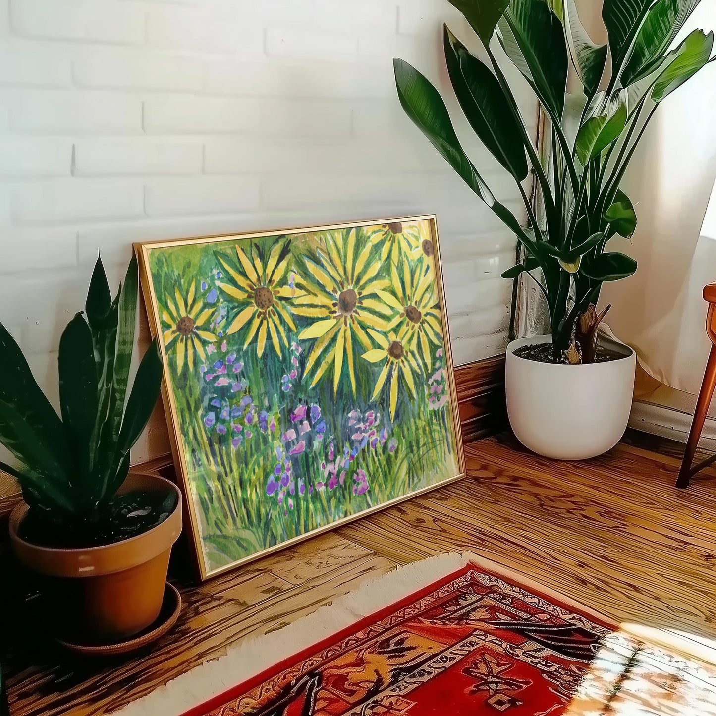 GUEST ARTIST | Texas Wildflowers Watercolor Print | Botanical Daisies Art