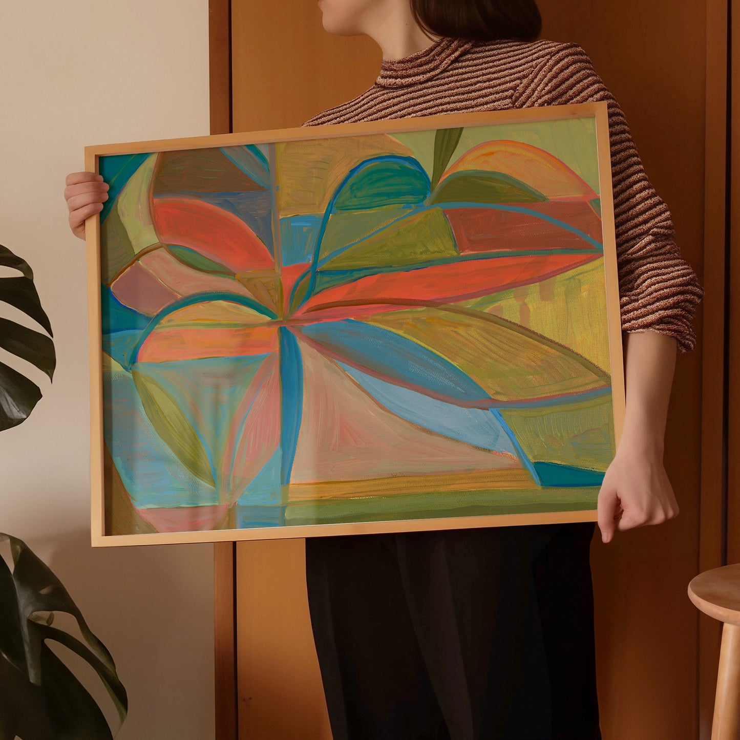 Midcentury Botanical Leaf Art Print