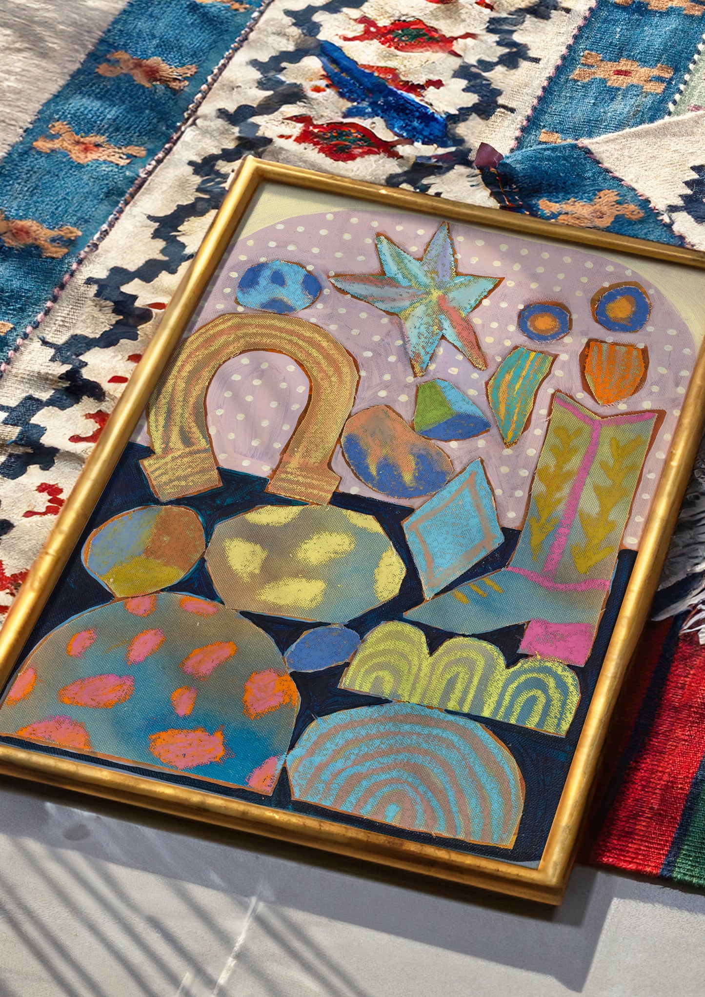 Unique Cowboy Boot Collage Art Print