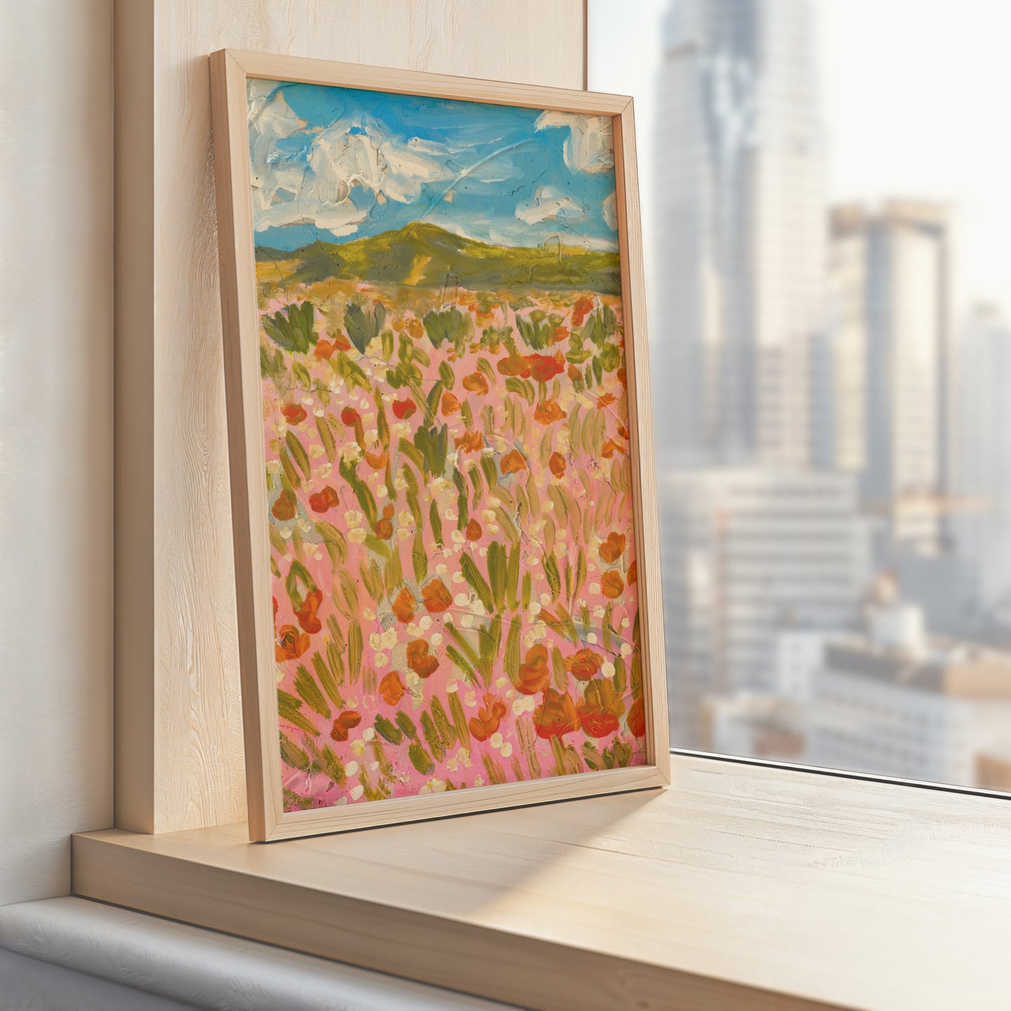 Impressionist California Poppy Wildflower Painting Print