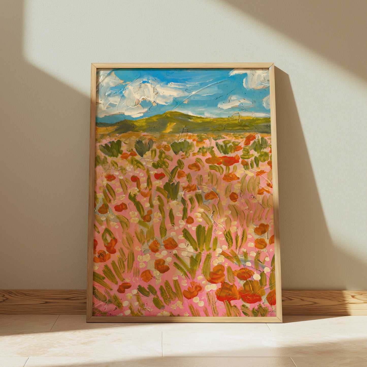 Impressionist California Poppy Wildflower Painting Print