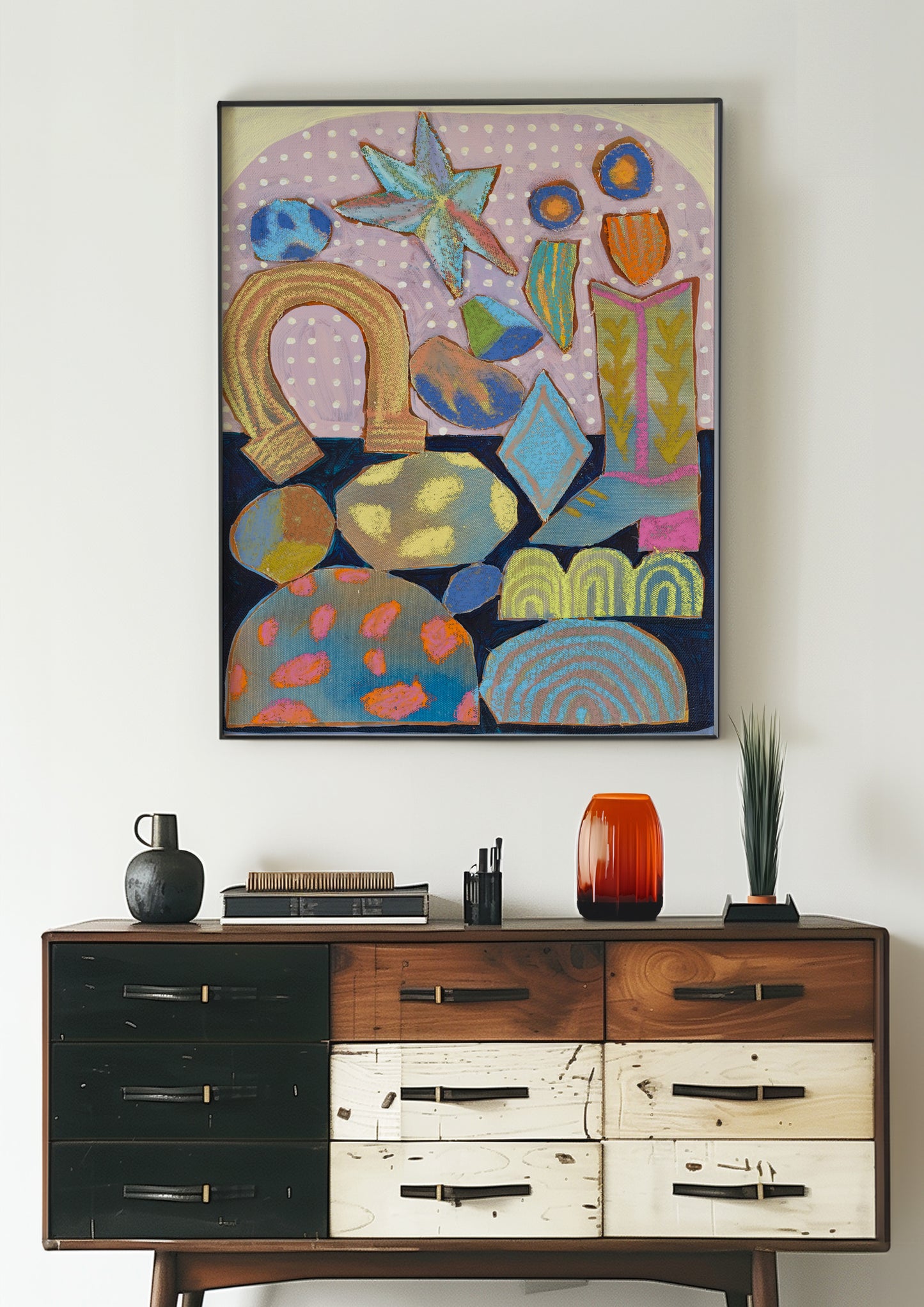 Unique Cowboy Boot Collage Art Print