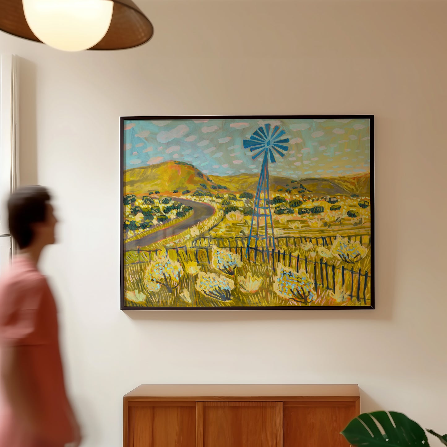 Texas Hill Country Ranch Windmill Art Print