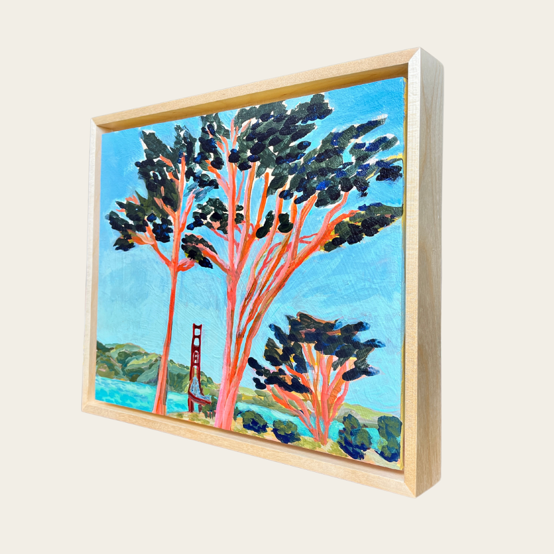 Golden Gate Bridge San Francisco Original Artwork - Framed, 8x10"
