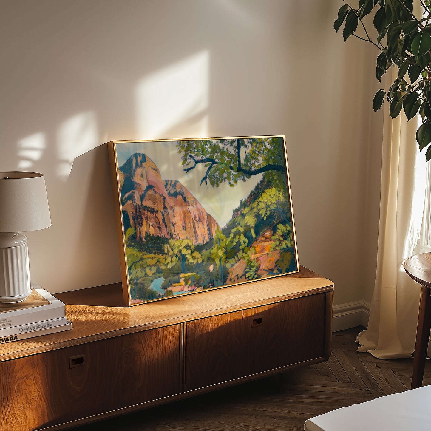Zion Desert Landscape Collage Print