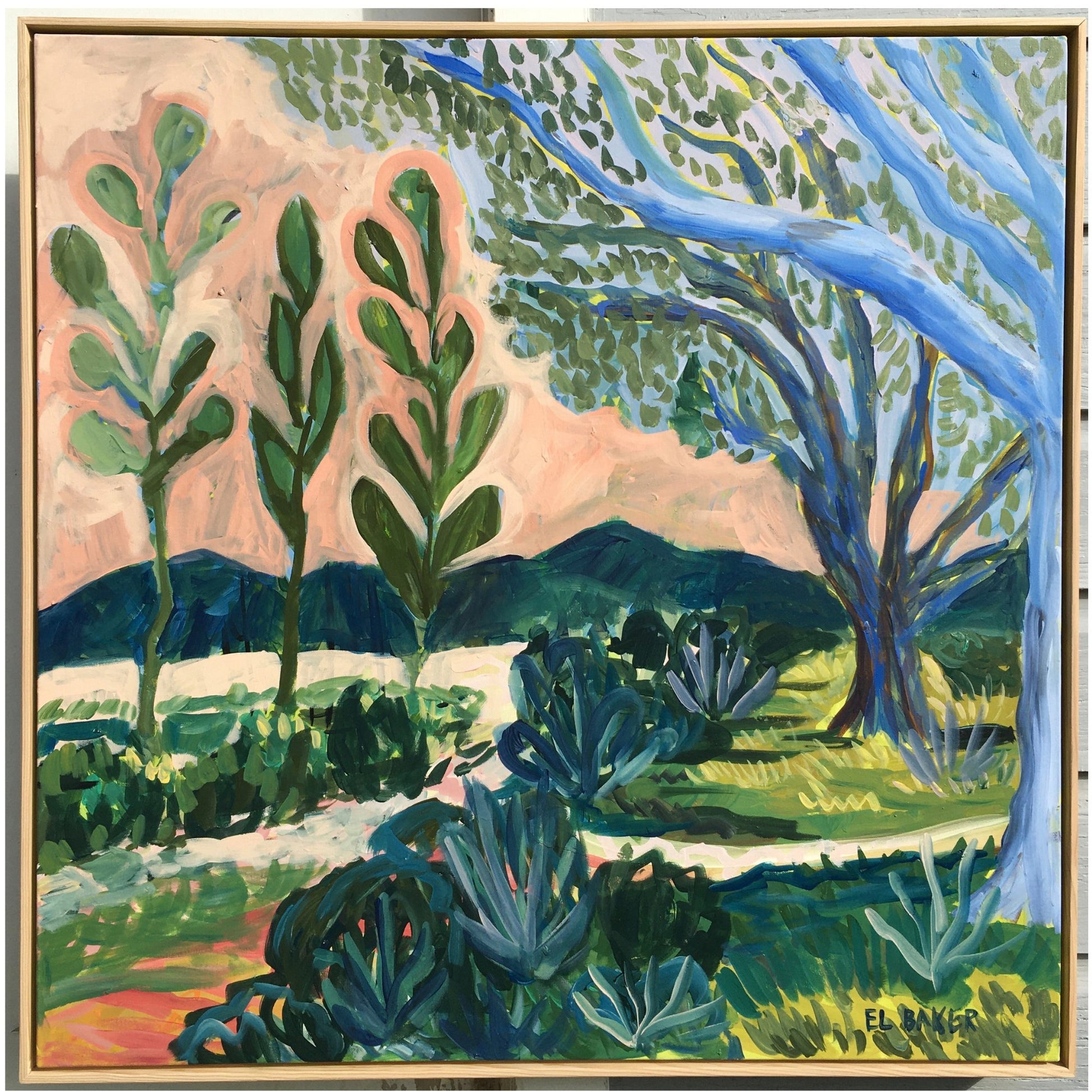 Abstract West Texas Garden Original Artwork - El Baker Art