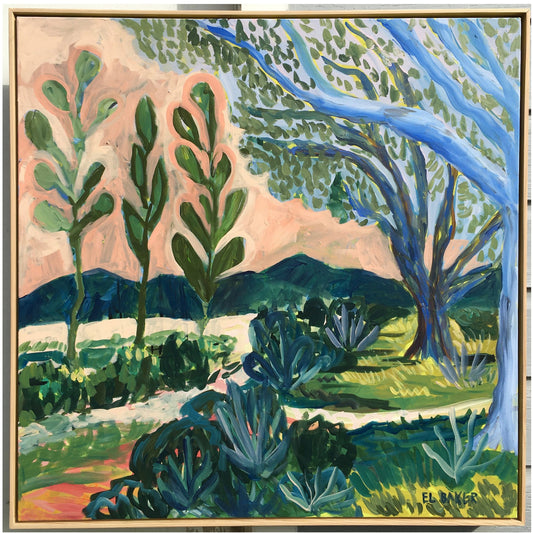 Abstract West Texas Garden Original Artwork - El Baker Art