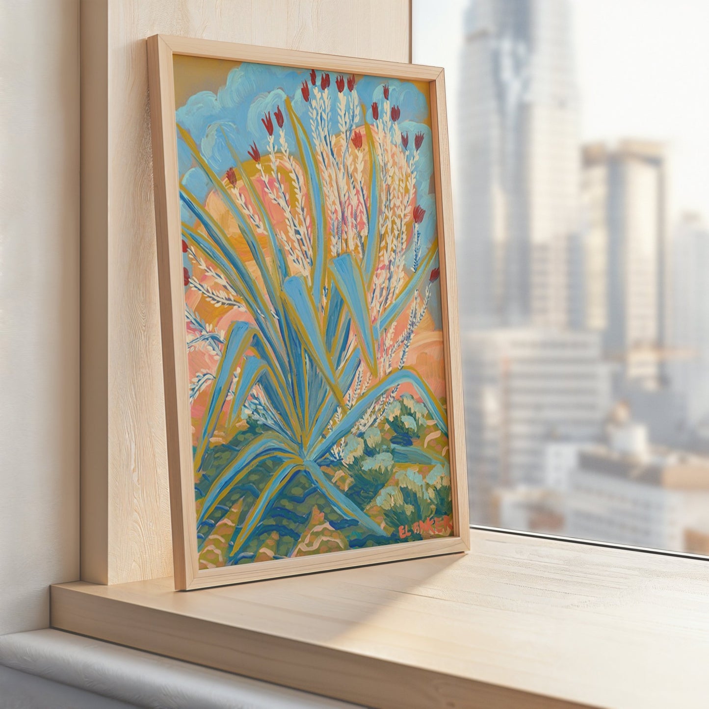 Agave Ocotillo Plant Print - El Baker Art