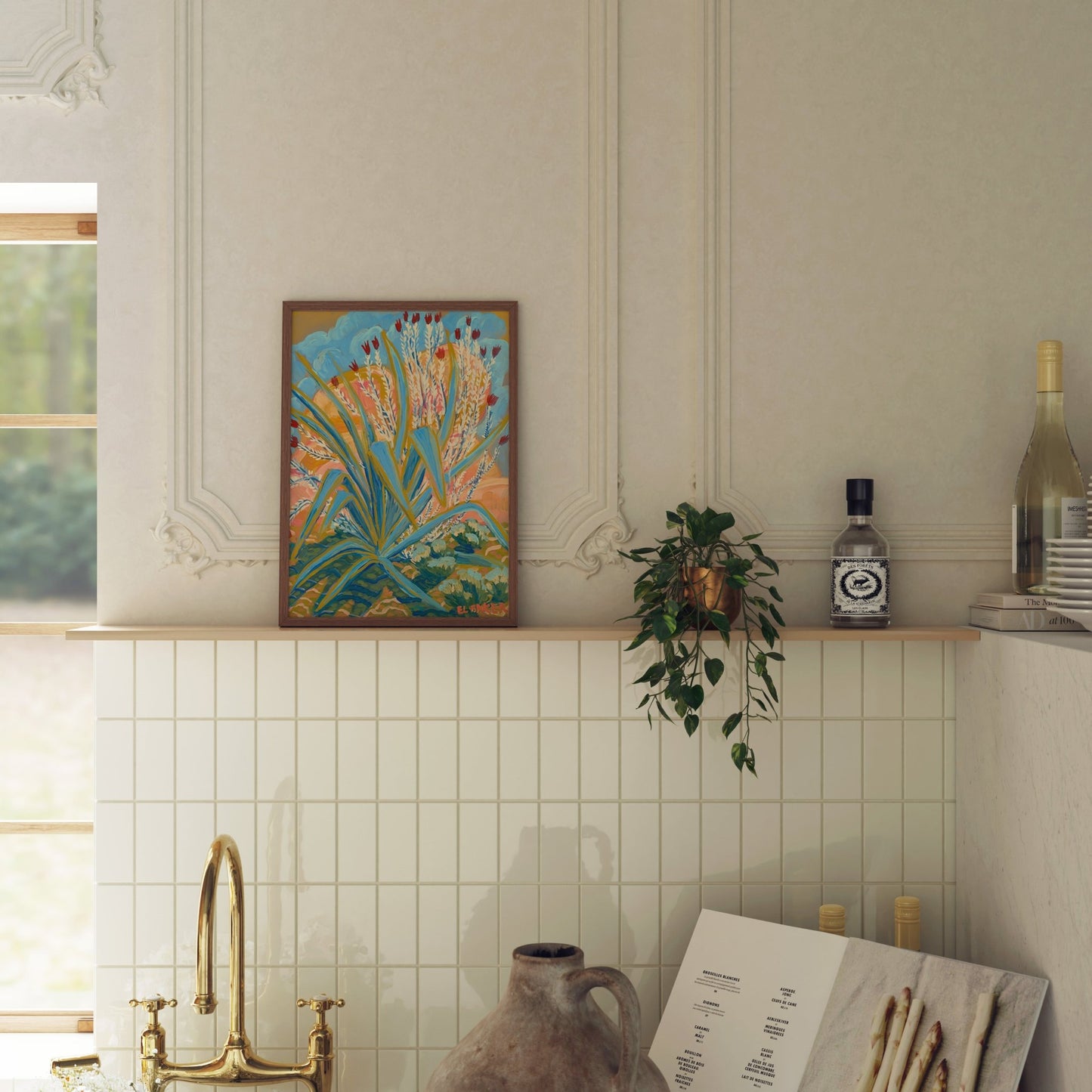 Agave Ocotillo Plant Print - El Baker Art