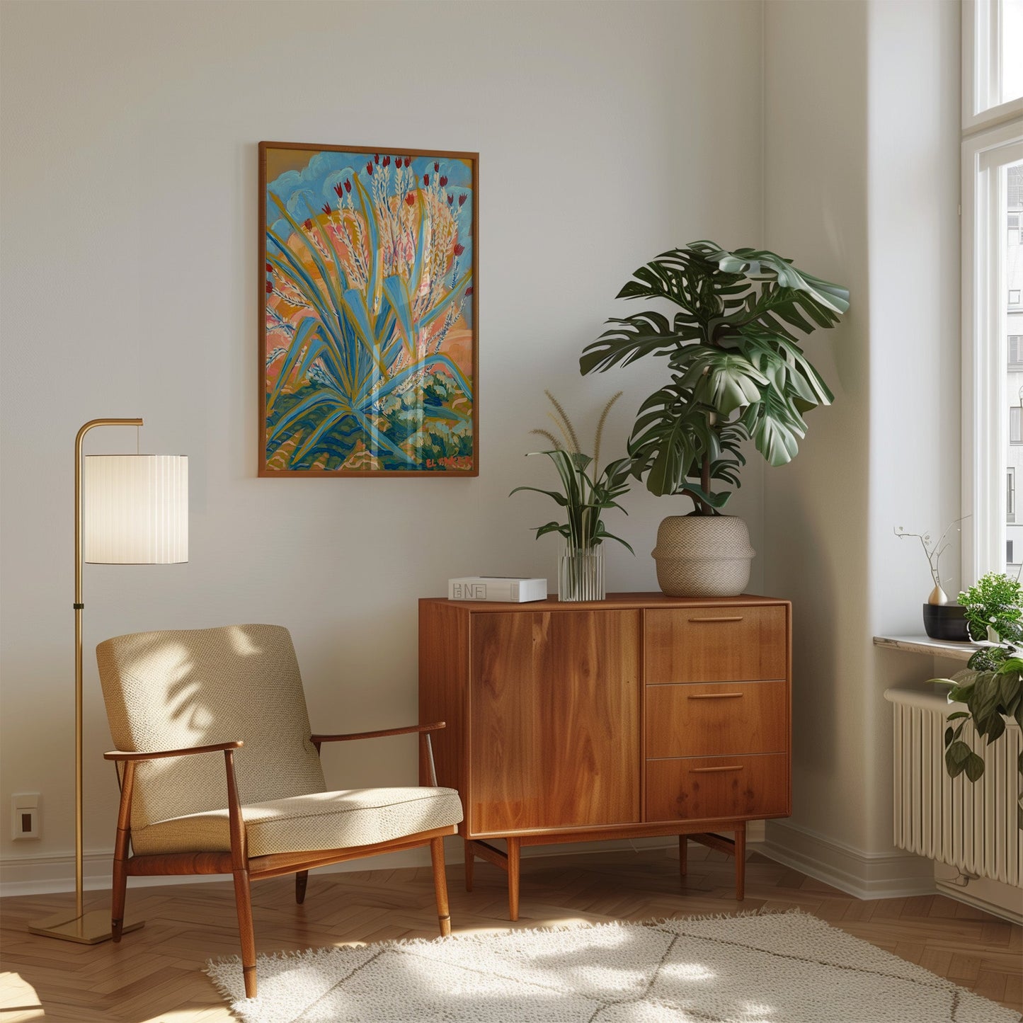 Agave Ocotillo Plant Print - El Baker Art