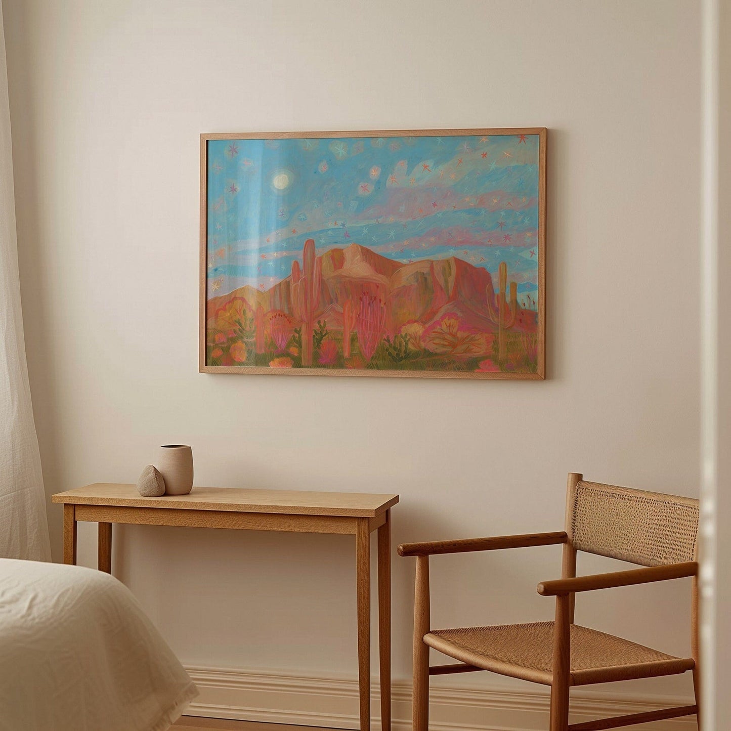 Arizona Superstition Mountains Landscape Print - El Baker Art