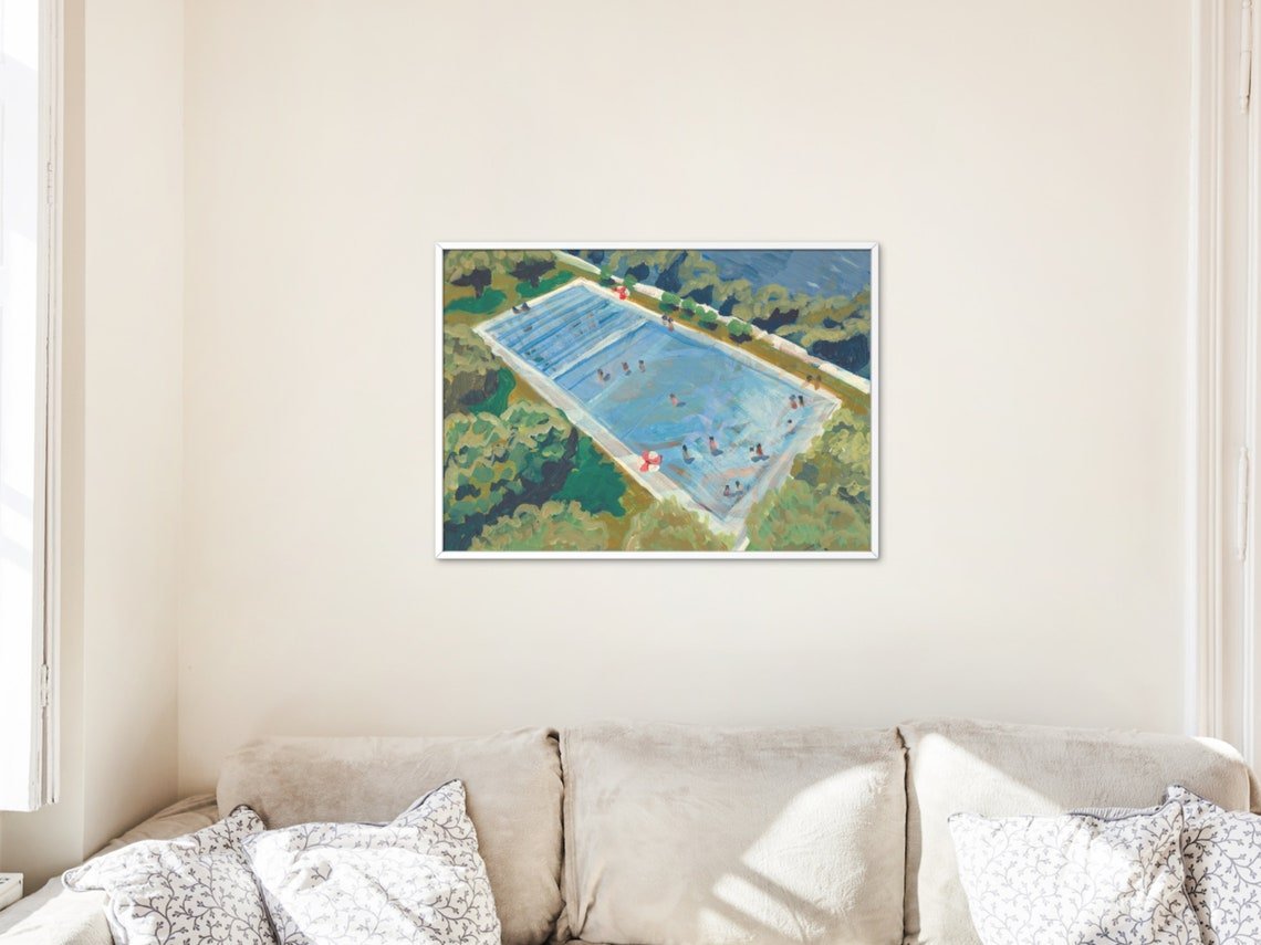 Austin Deep Eddy Swimming Pool Print - El Baker Art