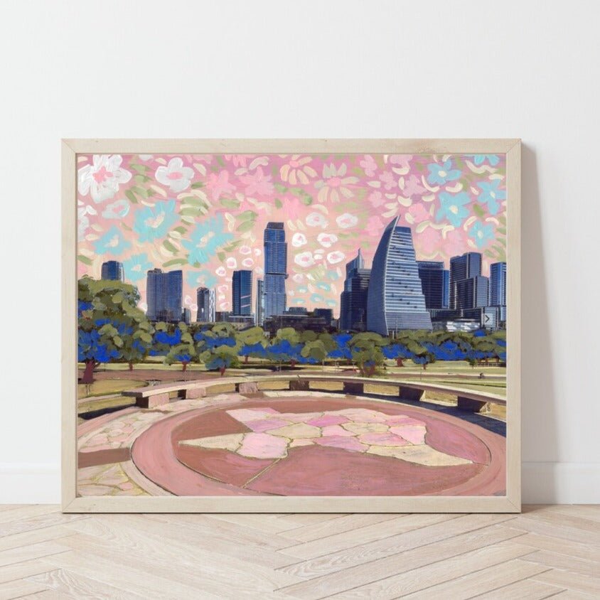 Austin Skyline Print - El Baker Art