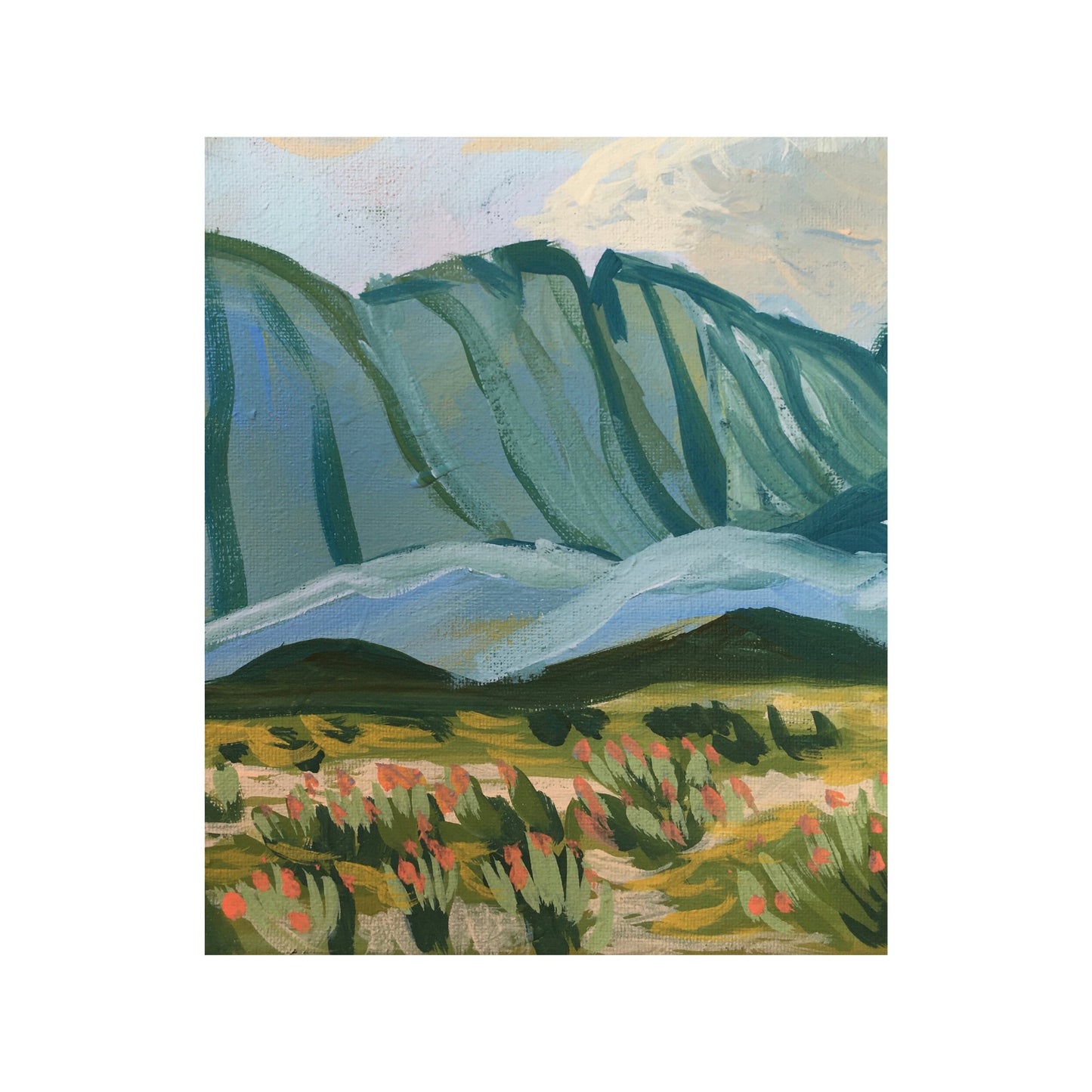 Big Bend Country Drive Original Artwork - El Baker Art