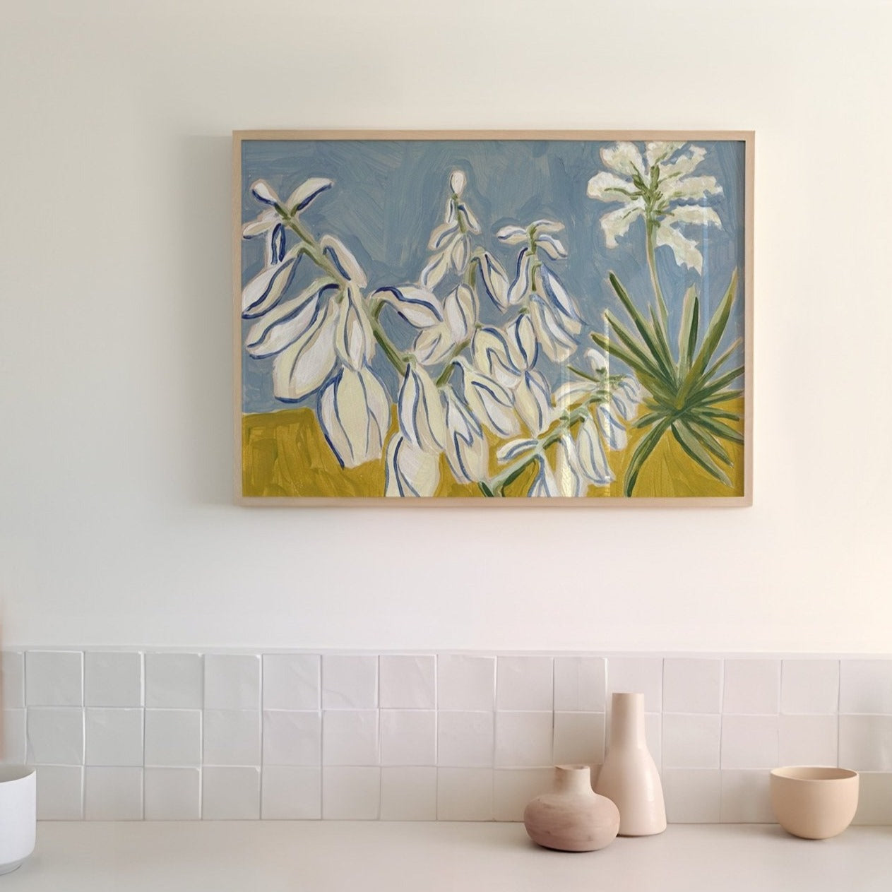 succulent wall art prints Yucca Art Print - Succulent Wall Art