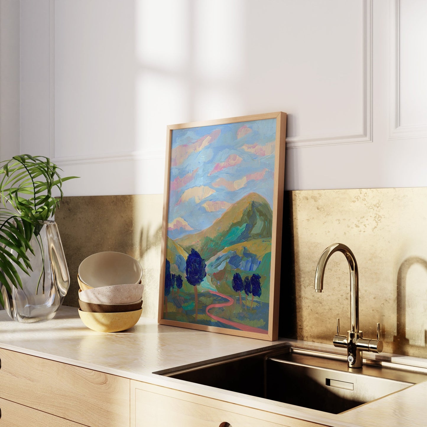 Blue Mountain Print - El Baker Art