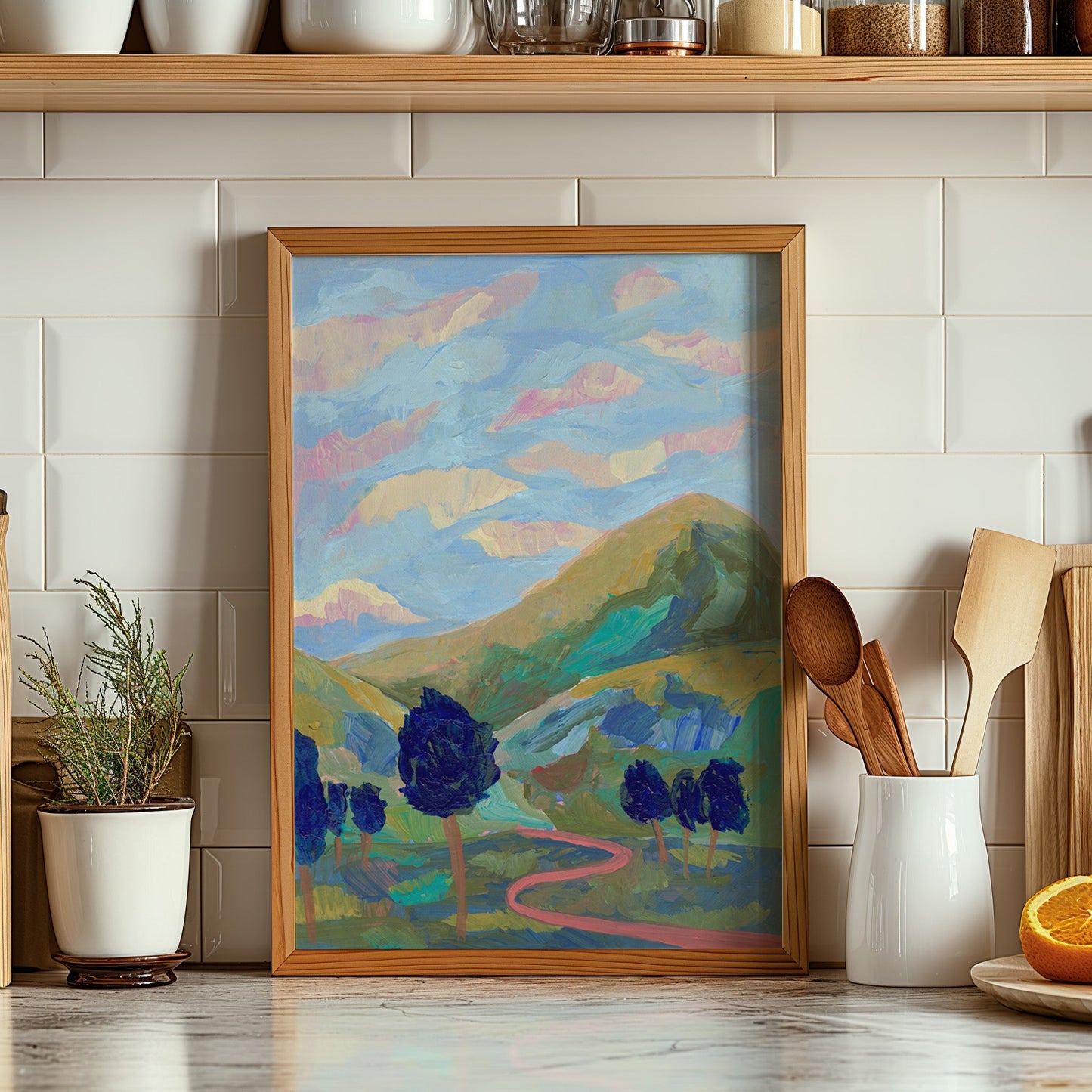 Blue Mountain Print - El Baker Art