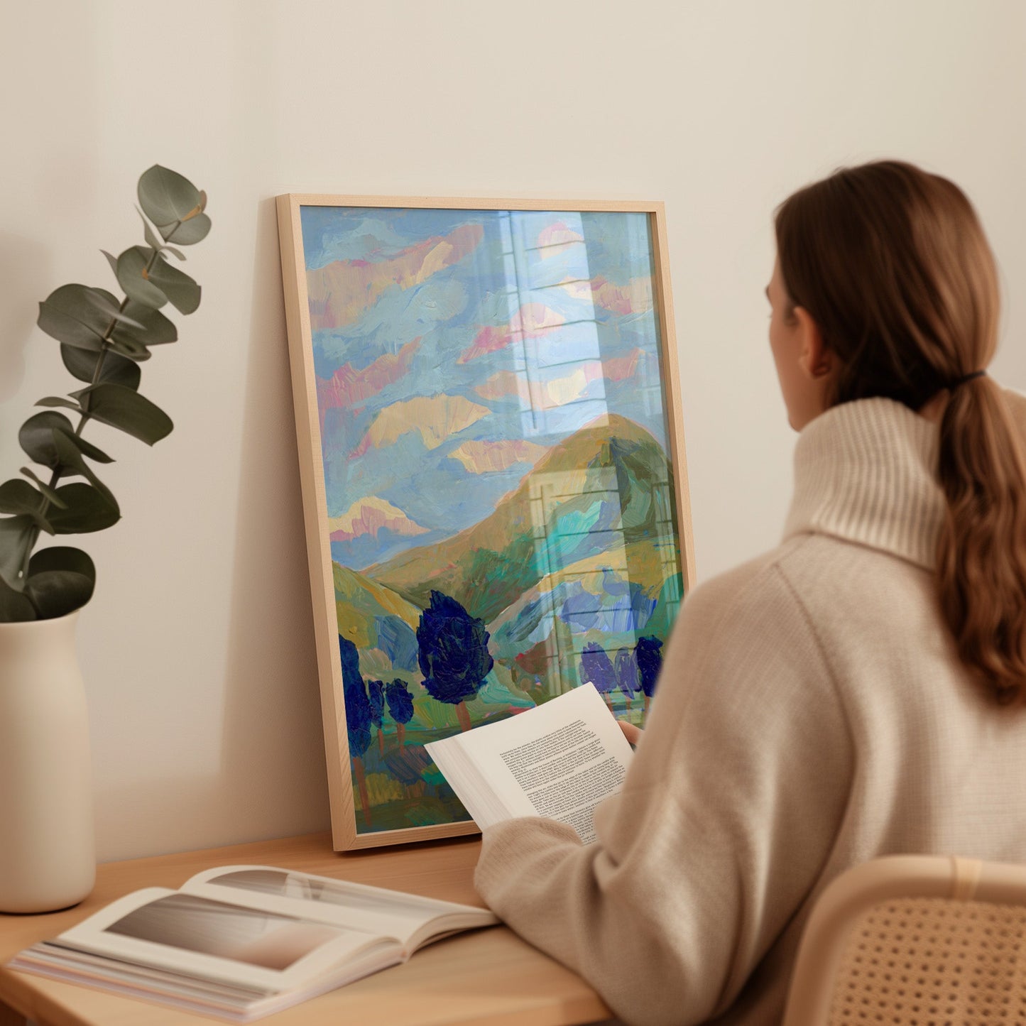 Blue Mountain Print - El Baker Art