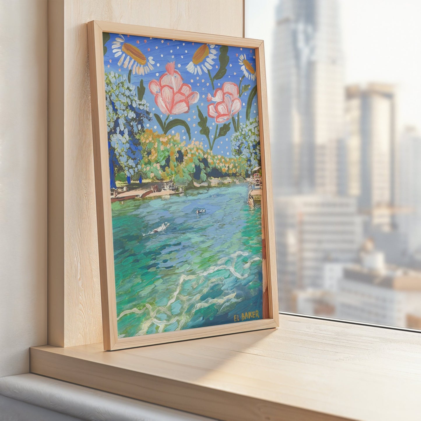 Botanical Barton Springs Print - El Baker Art
