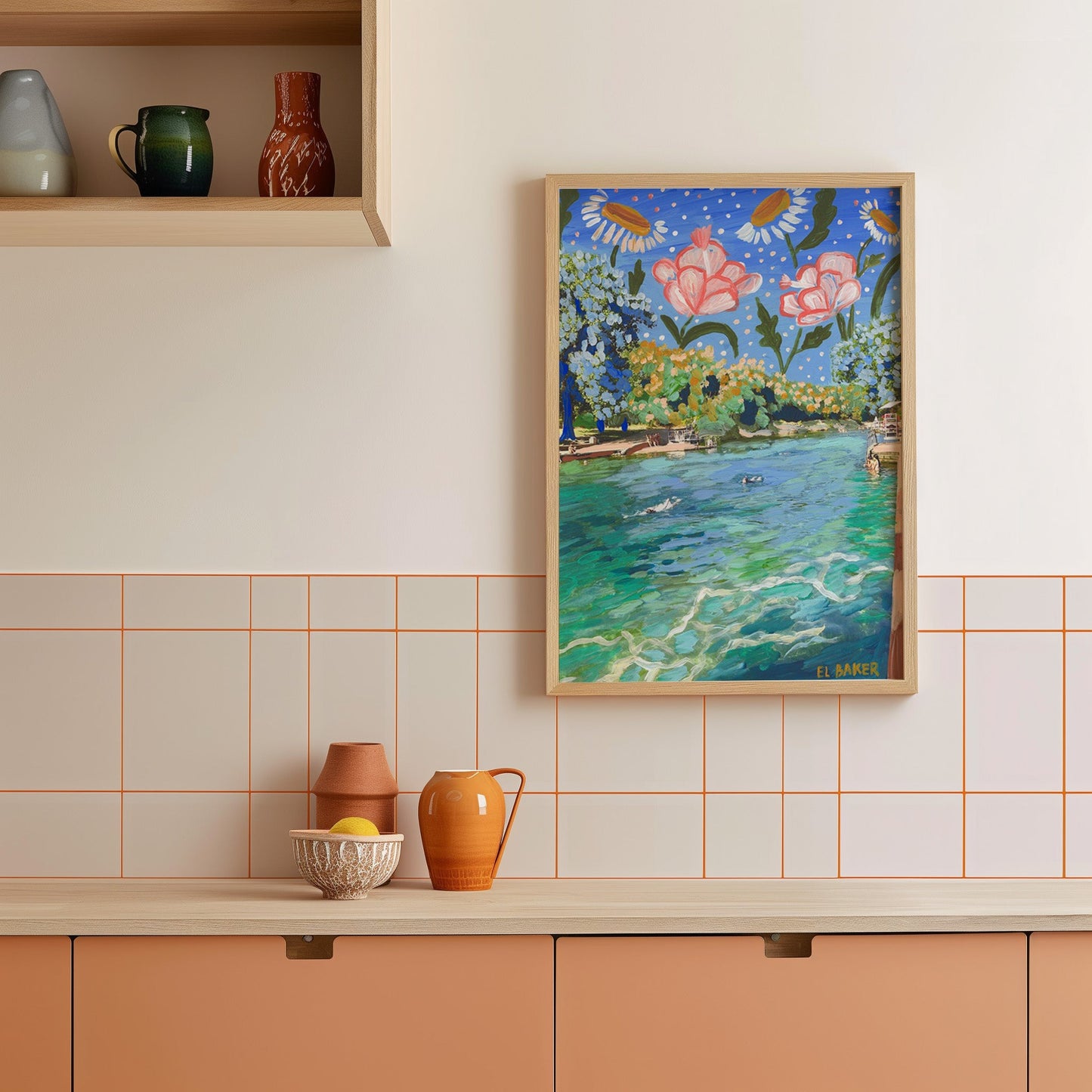 Botanical Barton Springs Print - El Baker Art