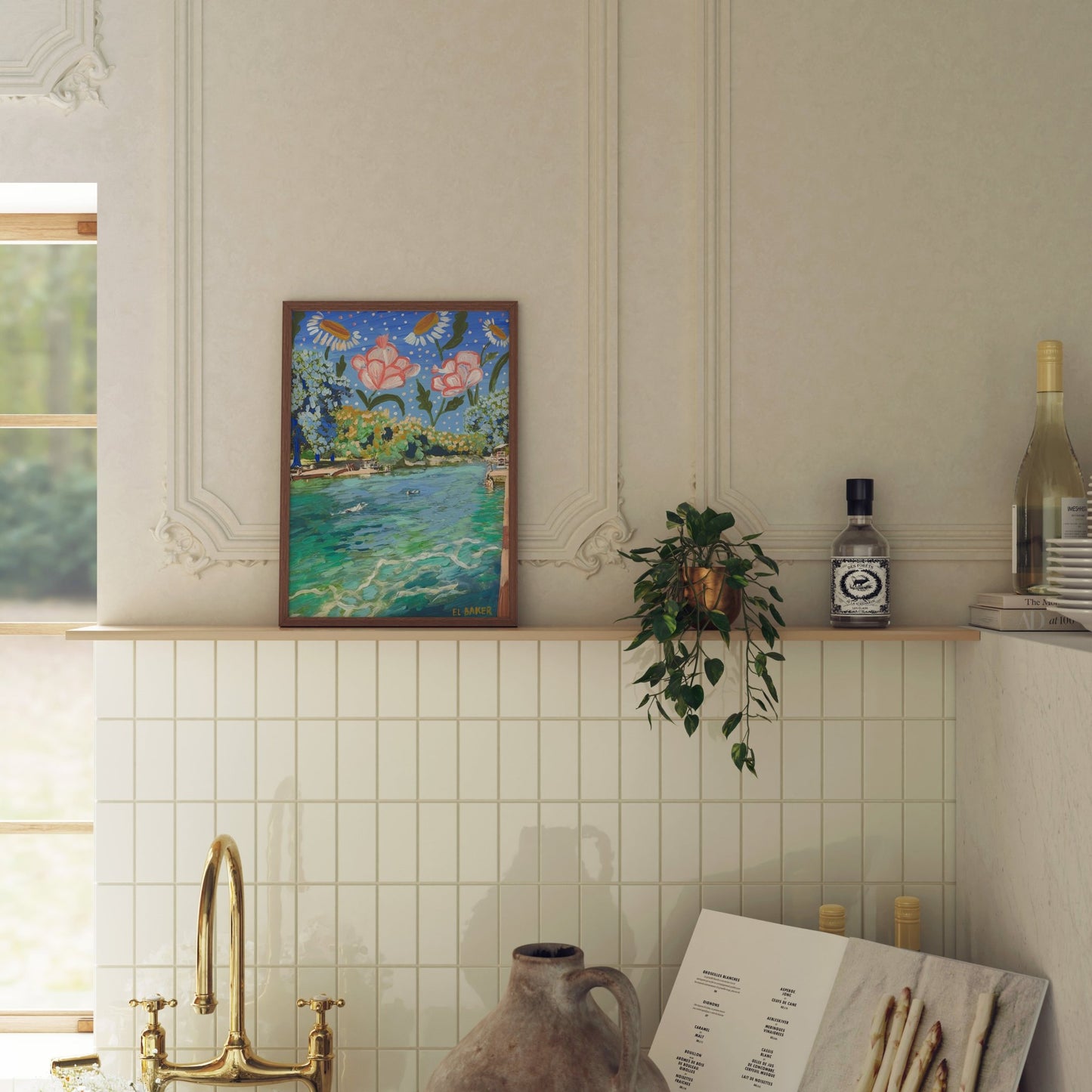 Botanical Barton Springs Print - El Baker Art