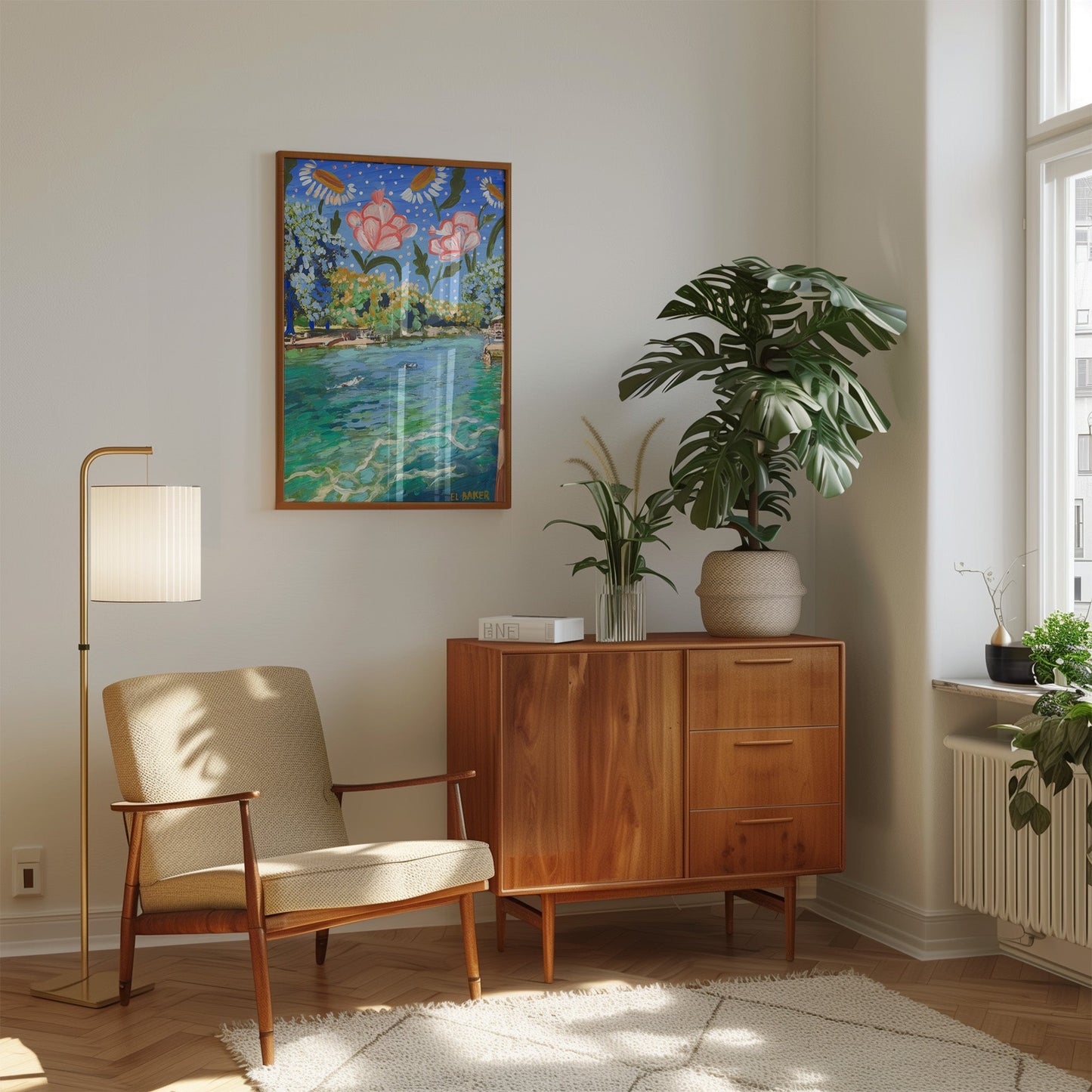 Botanical Barton Springs Print - El Baker Art
