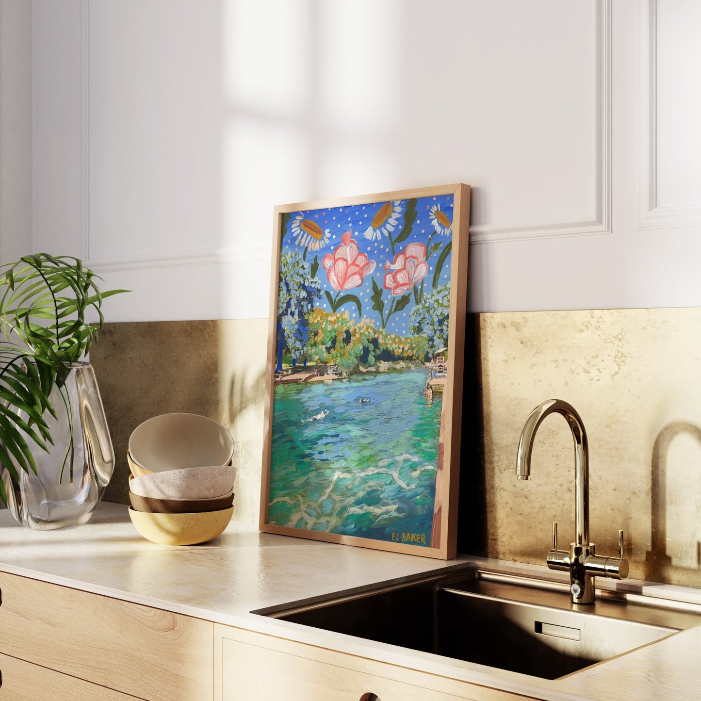Botanical Barton Springs Print - El Baker Art