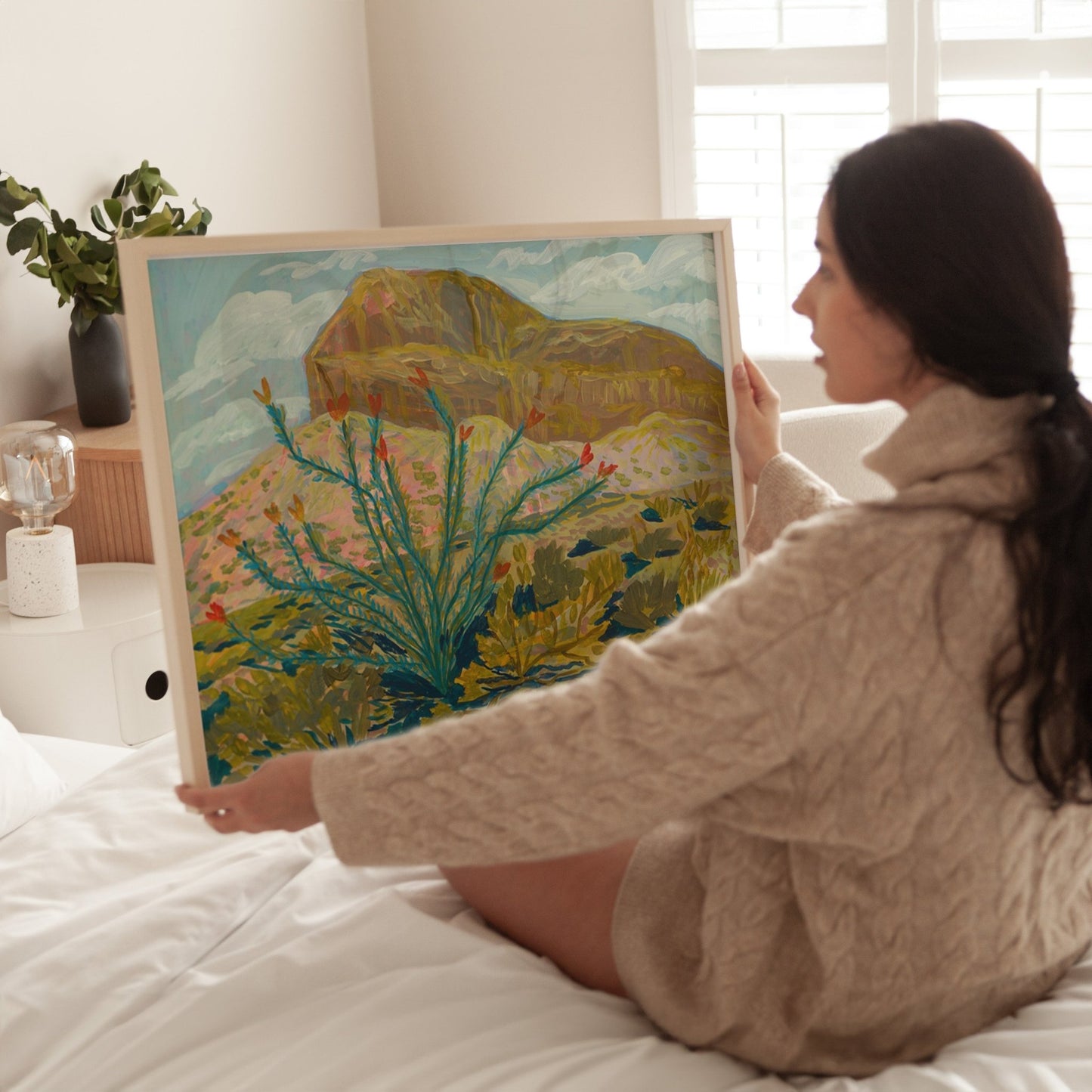 Botanical Ocotillo Western Landscape Print - El Baker Art
