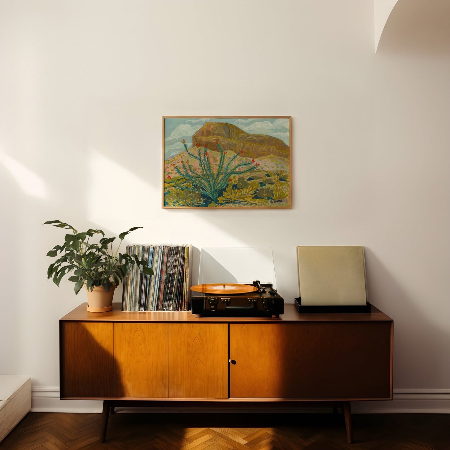 Botanical Ocotillo Western Landscape Print - El Baker Art