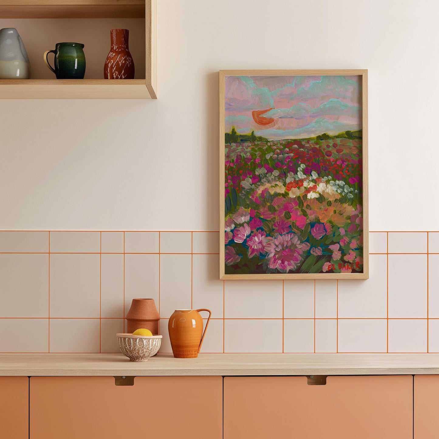 California Flower Farm Print - El Baker Art