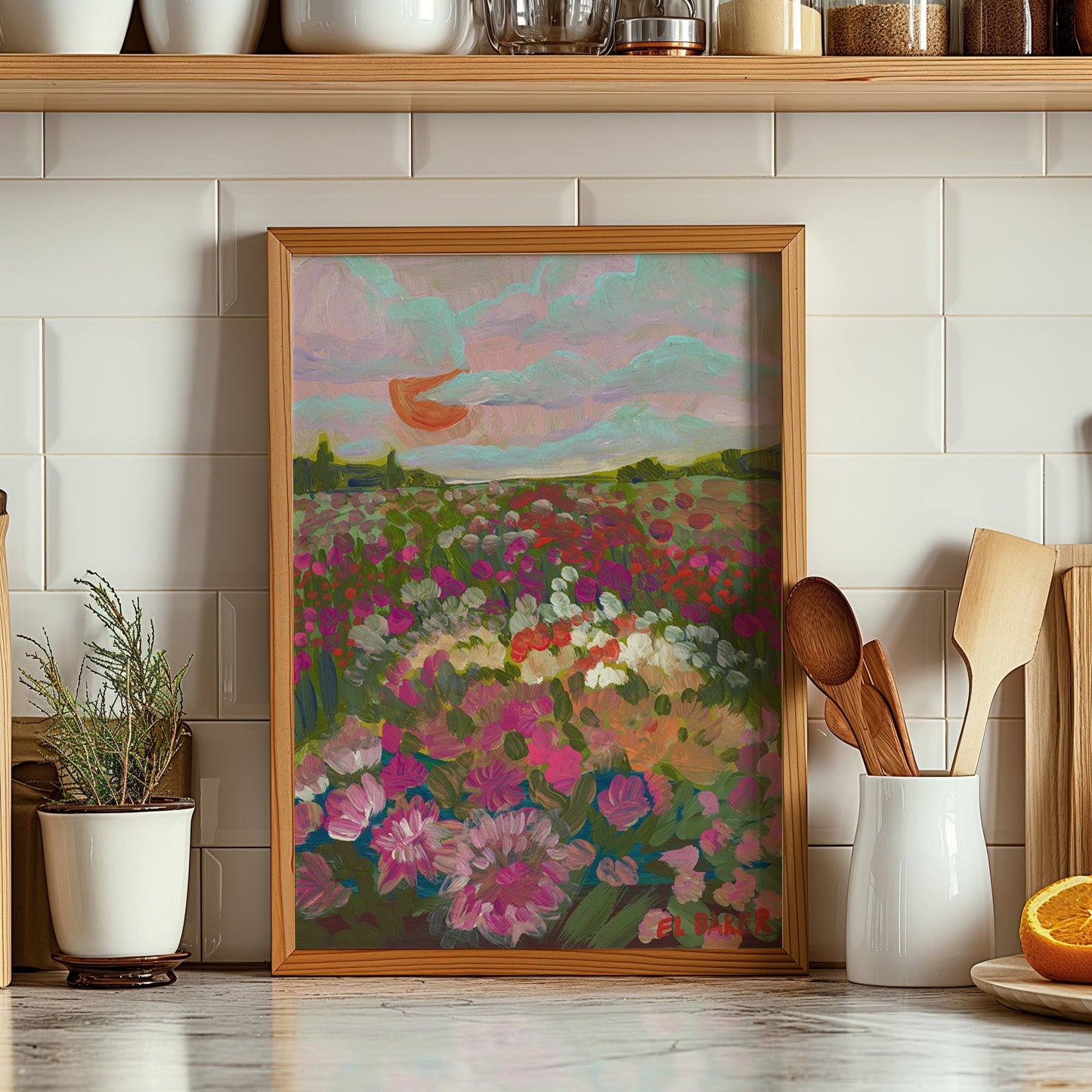 California Flower Farm Print - El Baker Art