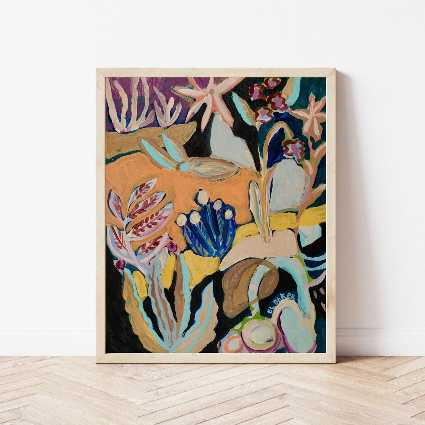 Colorful Desert Cactus Print - El Baker Art