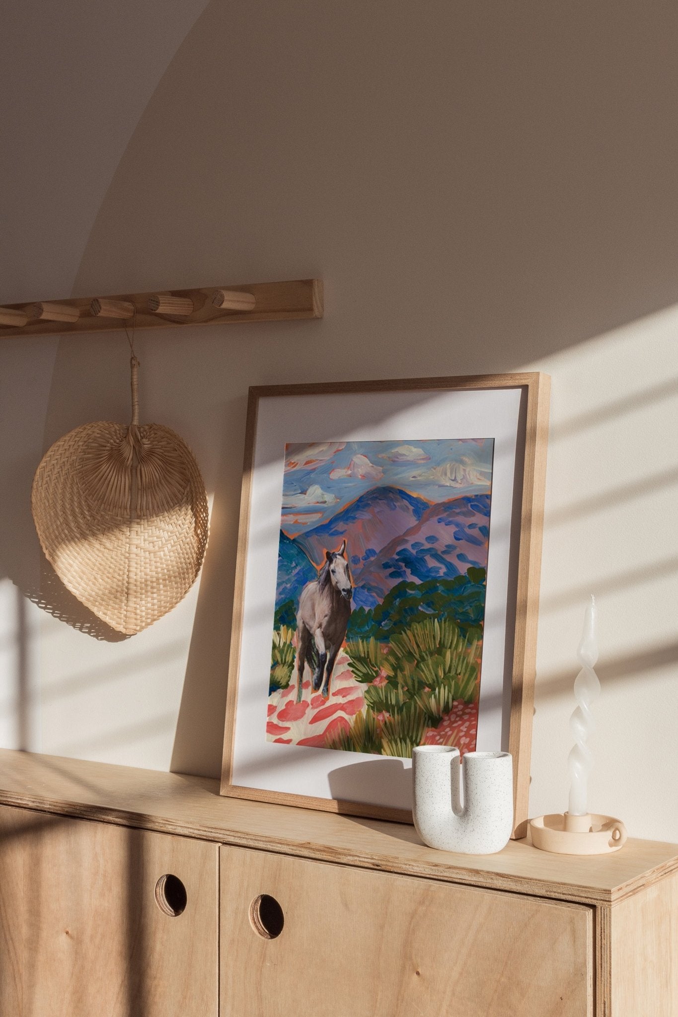 Colorful Southwestern Desert Horse Print - El Baker Art