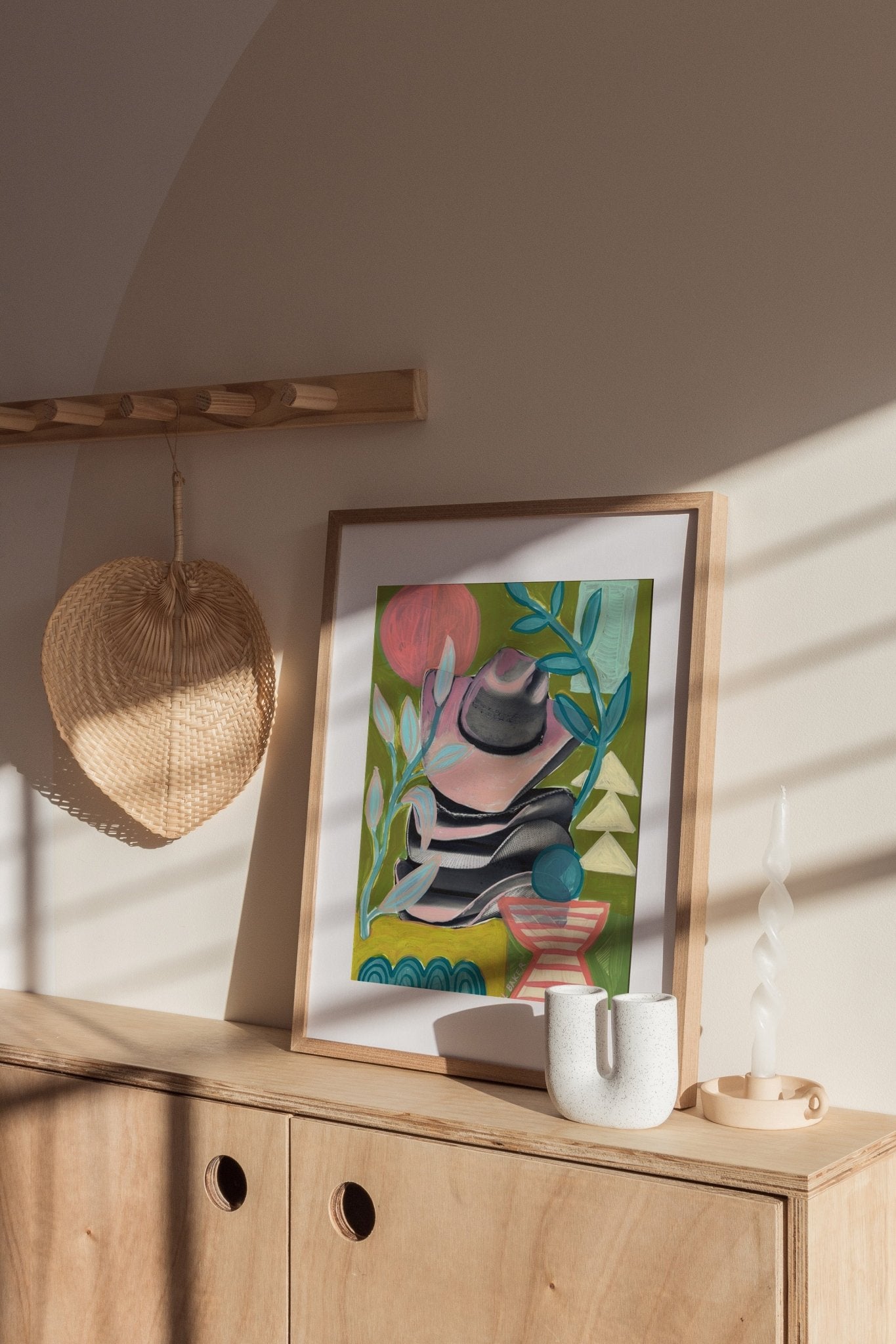 Colorful Texas Cowboy Hat Print - El Baker Art