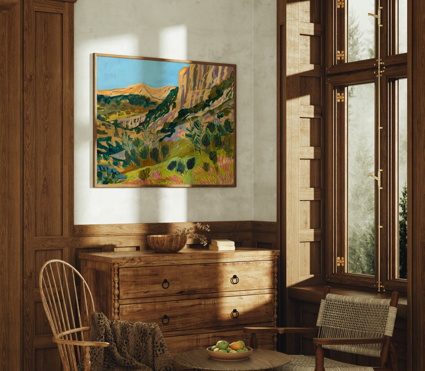 Colorful West Texas Ranch Print - El Baker Art