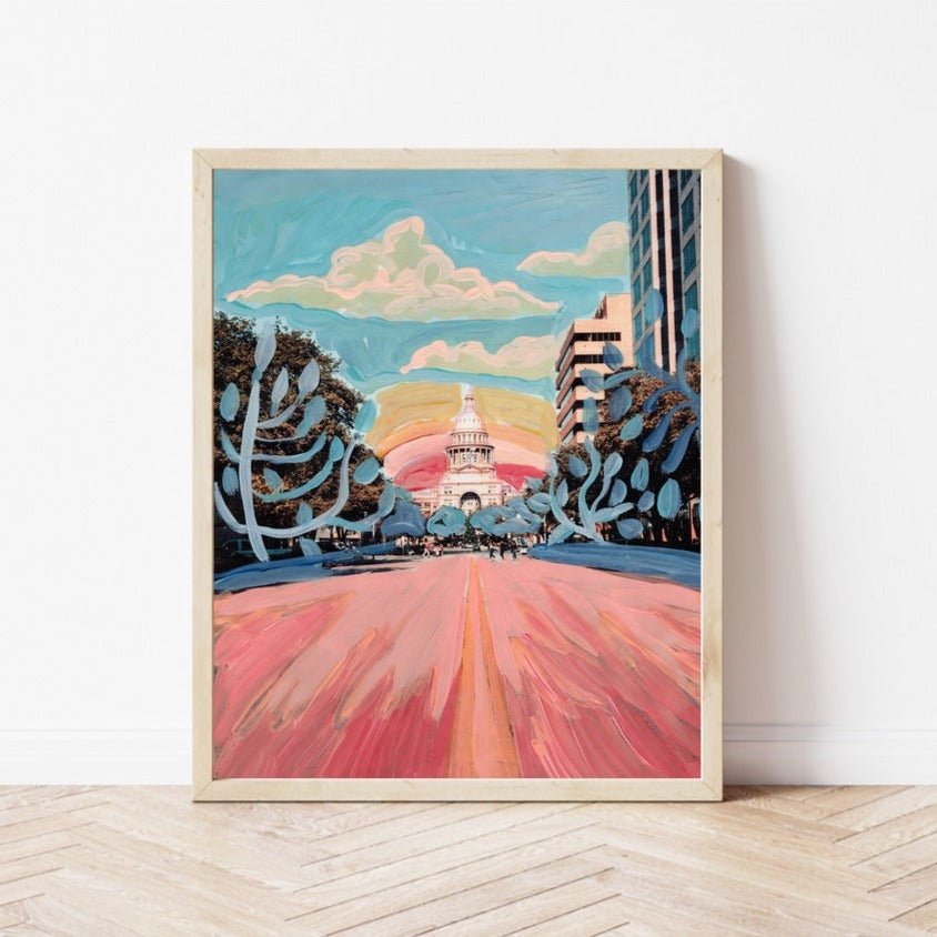 Congress Avenue Rainbow Austin Print - El Baker Art