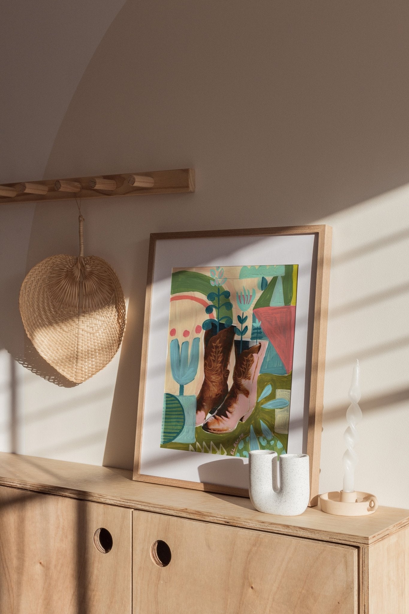 Cowboy Boots Print - El Baker Art