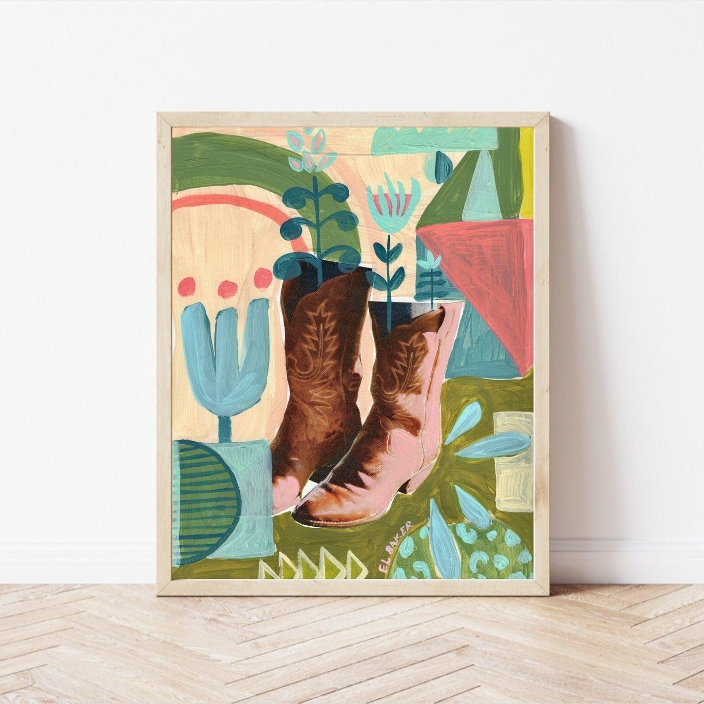 Cowboy Boots Print - El Baker Art