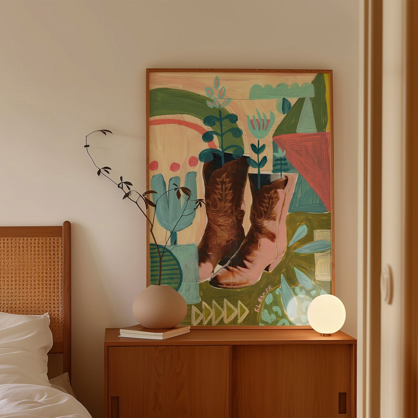Cowboy Boots Print - El Baker Art